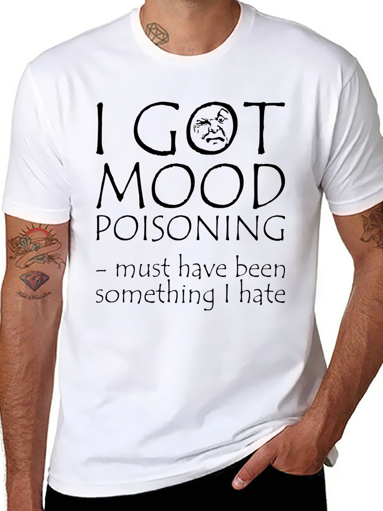 I Got MOOD Poisoning Funny Graphic T-Shirt