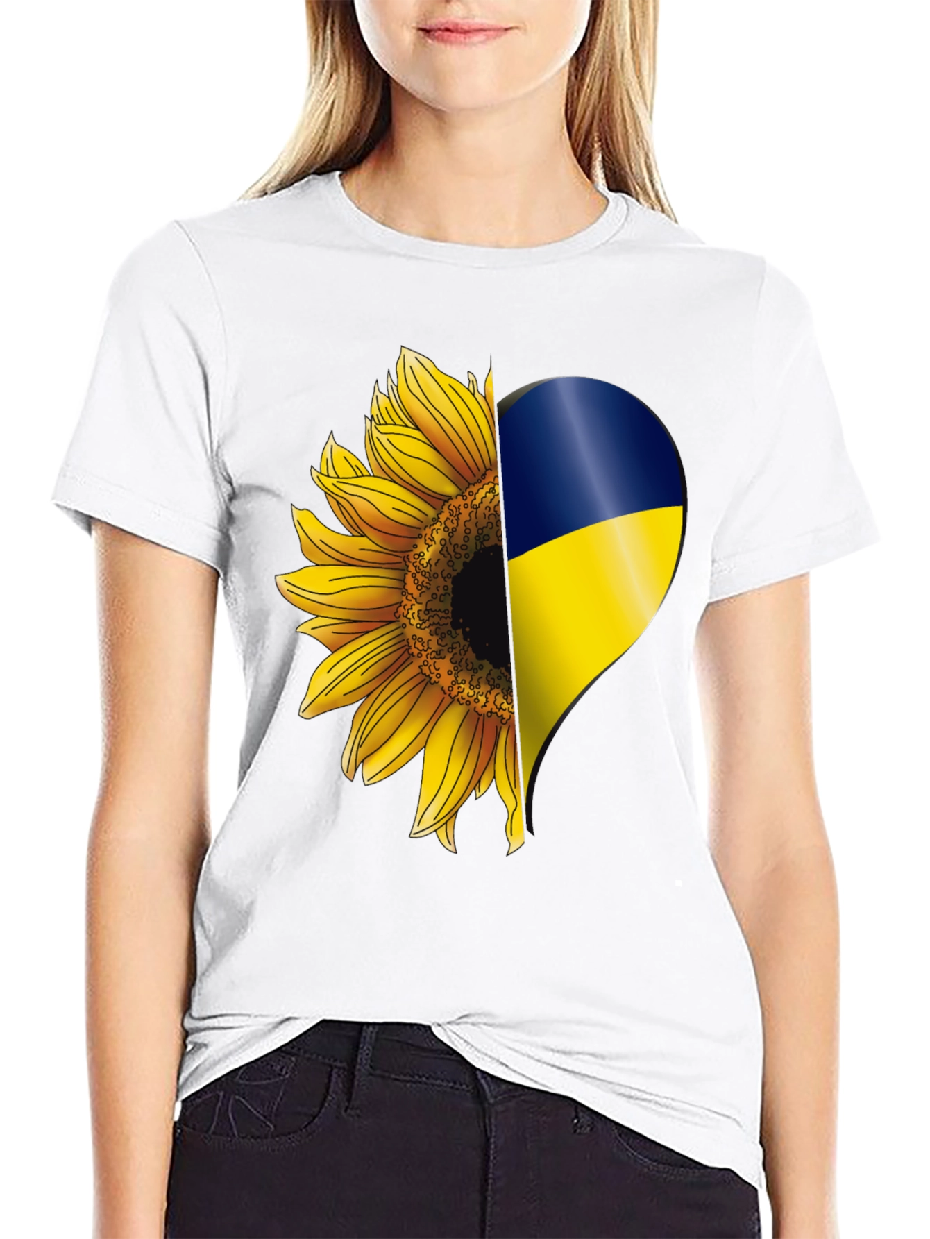 Ukraine Sunflower Heart T-Shirt