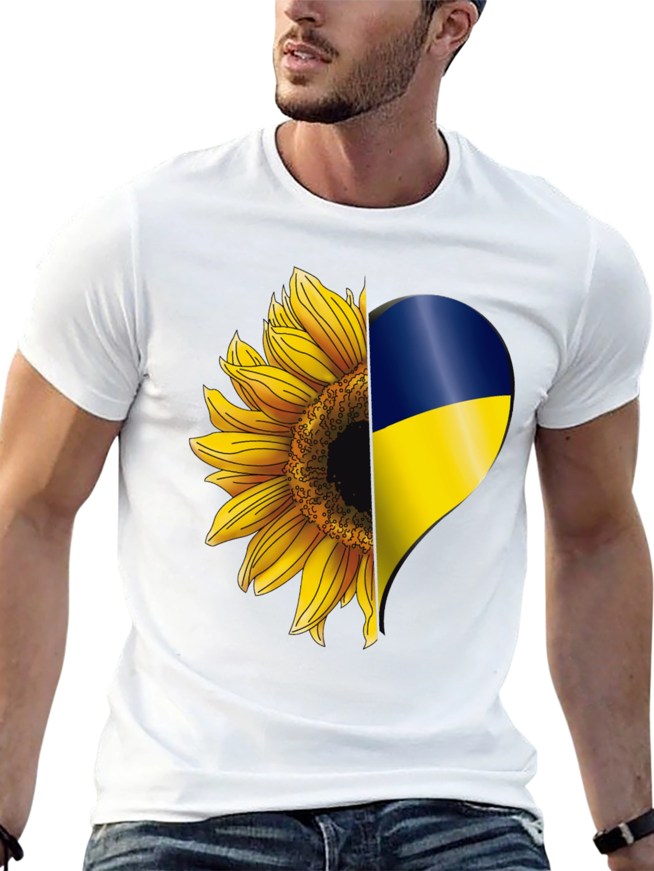 Ukraine Sunflower Heart T-Shirt