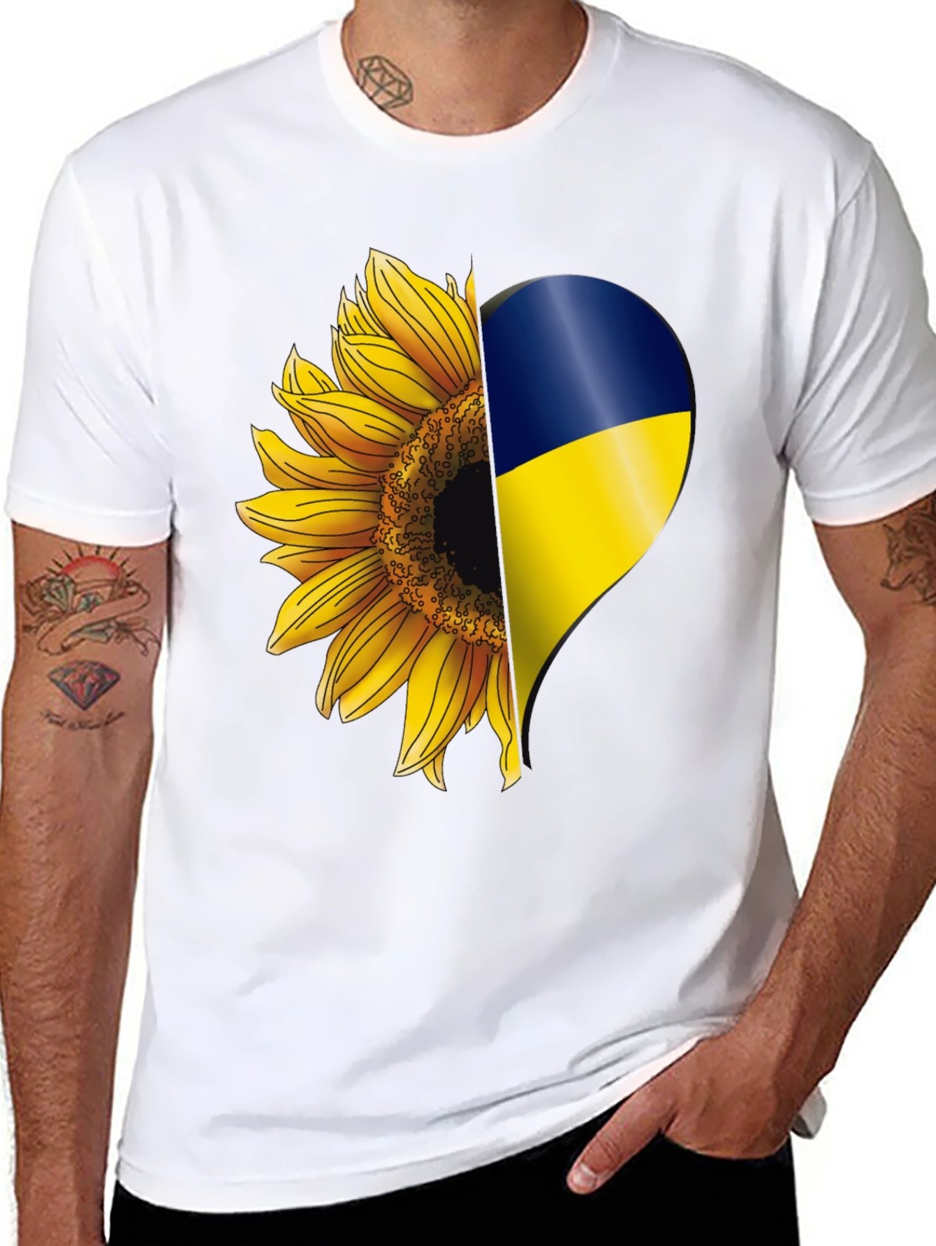 Ukraine Sunflower Heart T-Shirt