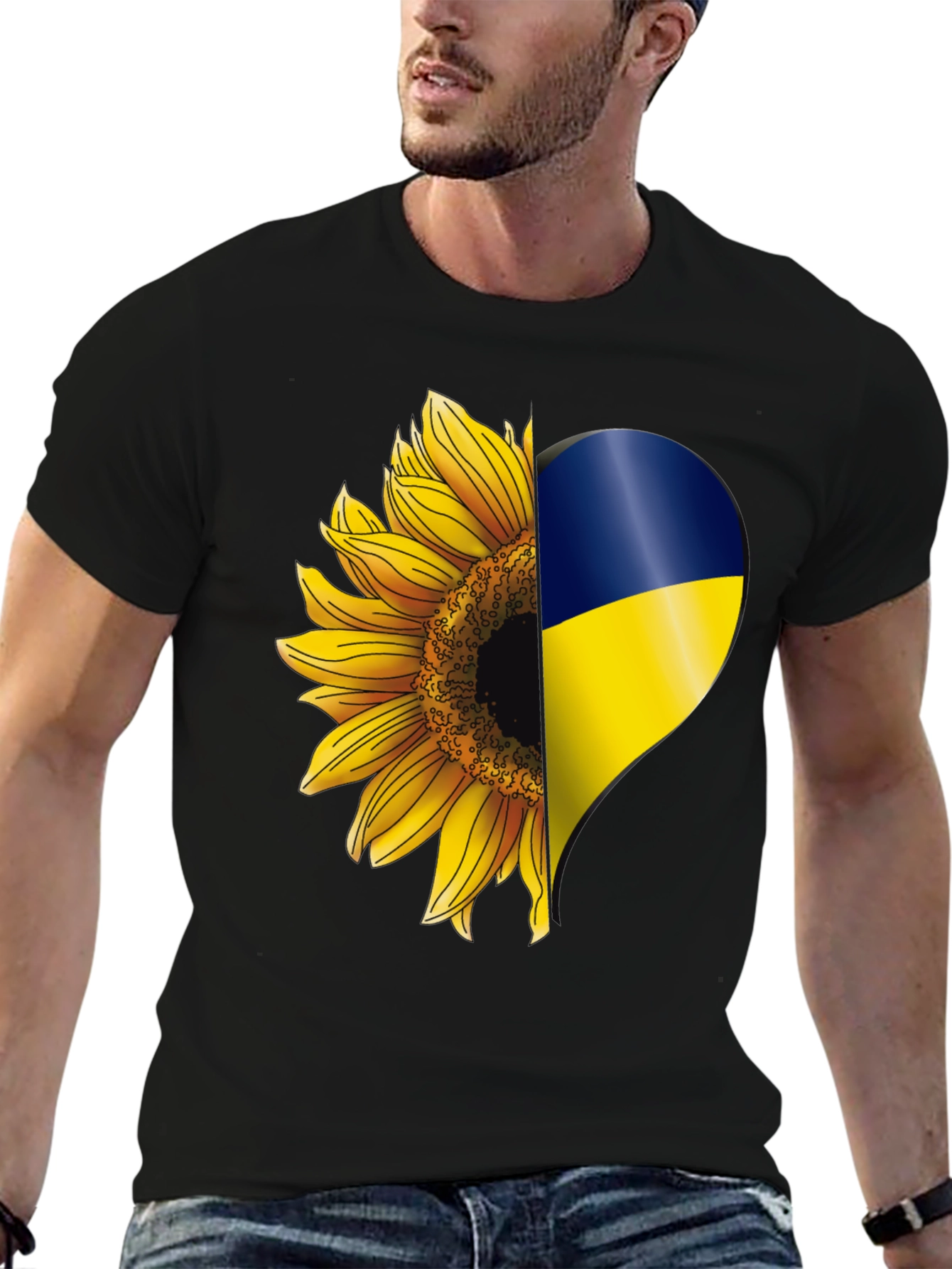 Ukraine Sunflower Heart T-Shirt