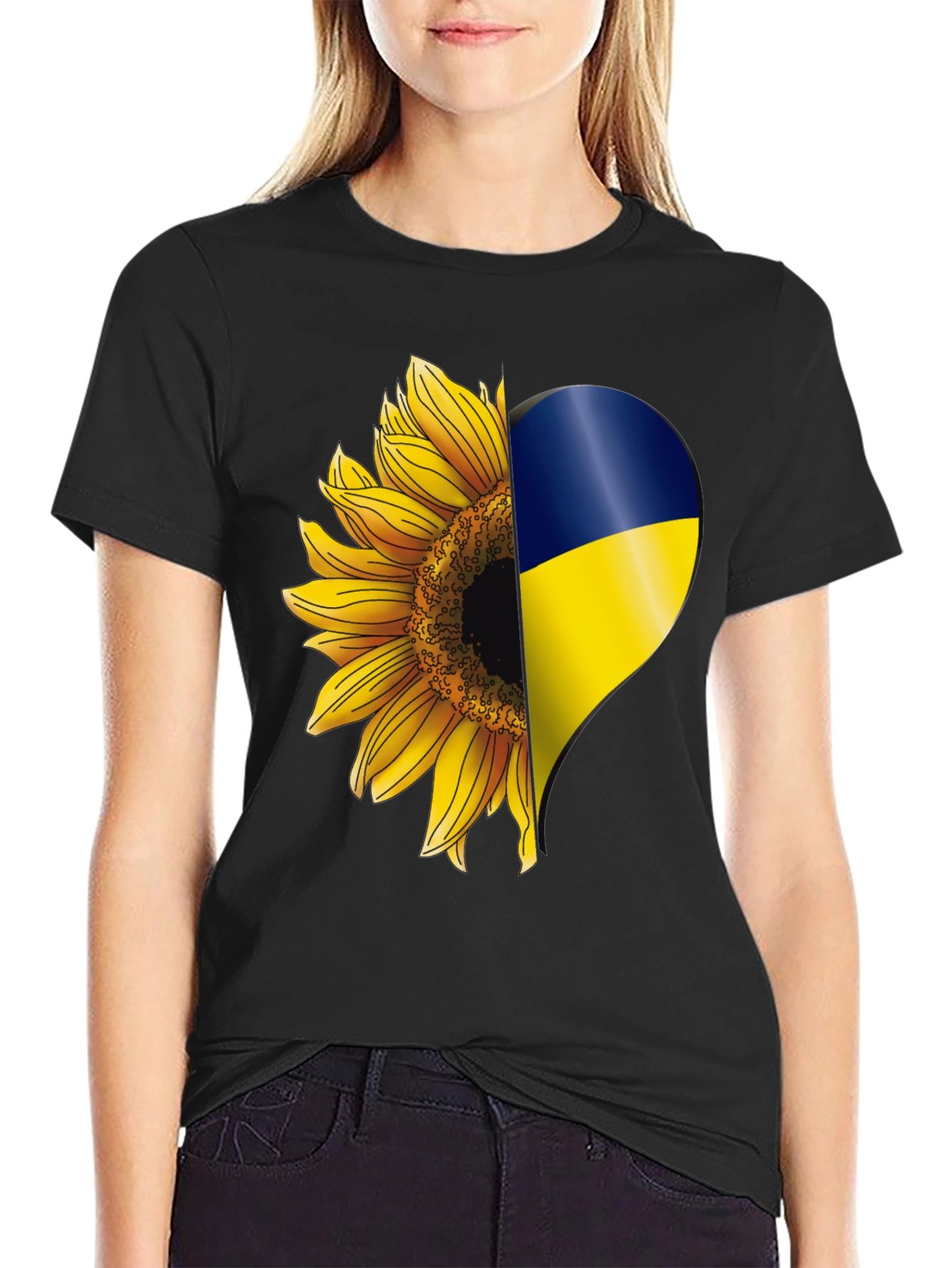 Ukraine Sunflower Heart T-Shirt