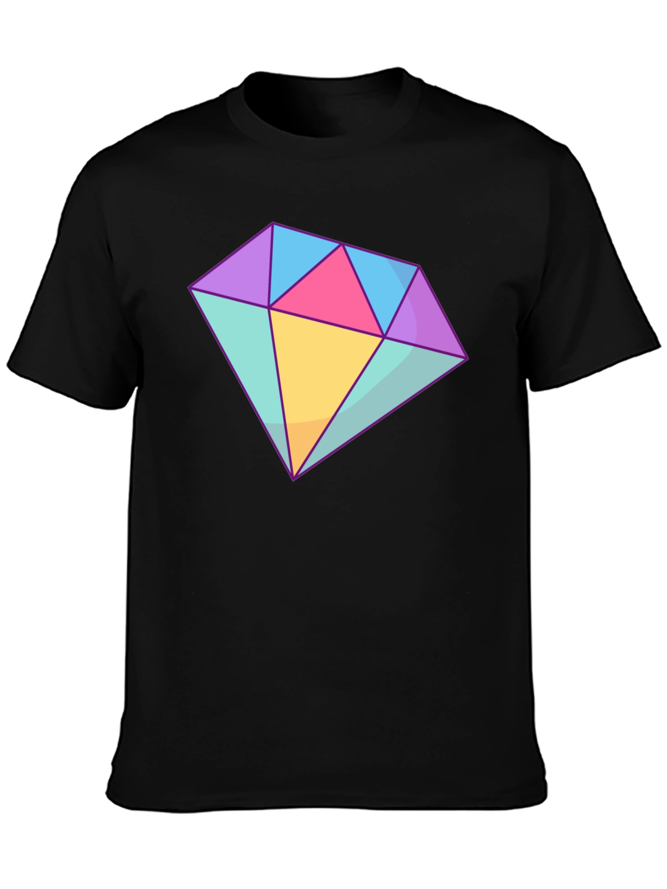 Diamond Graphic Tee - Stylish Cotton Blend T-Shirt