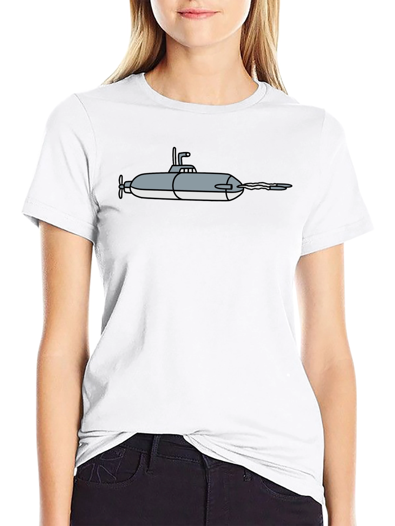Submarine Graphic Black T-Shirt