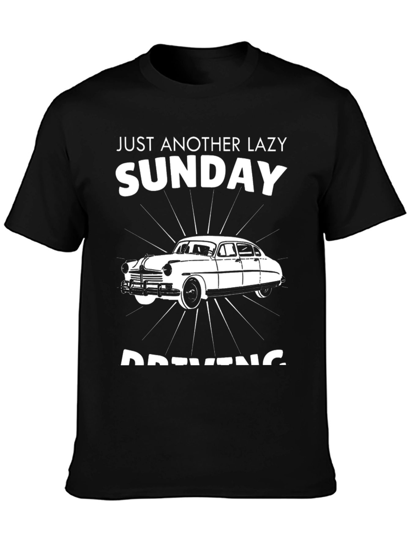 Lazy Sunday Driving Car Graphic Tee