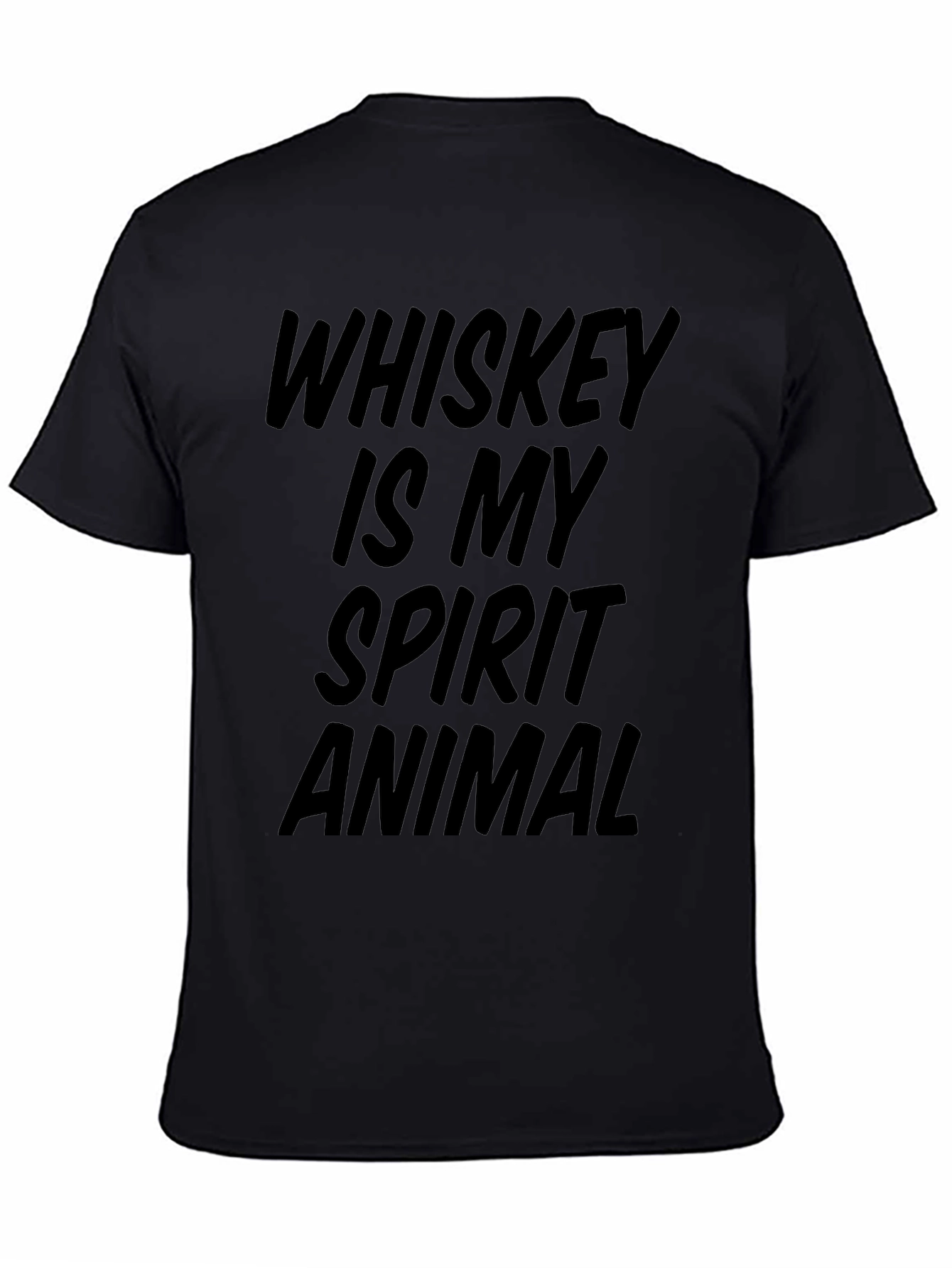Whiskey Is My Spirit Animal Black T-Shirt