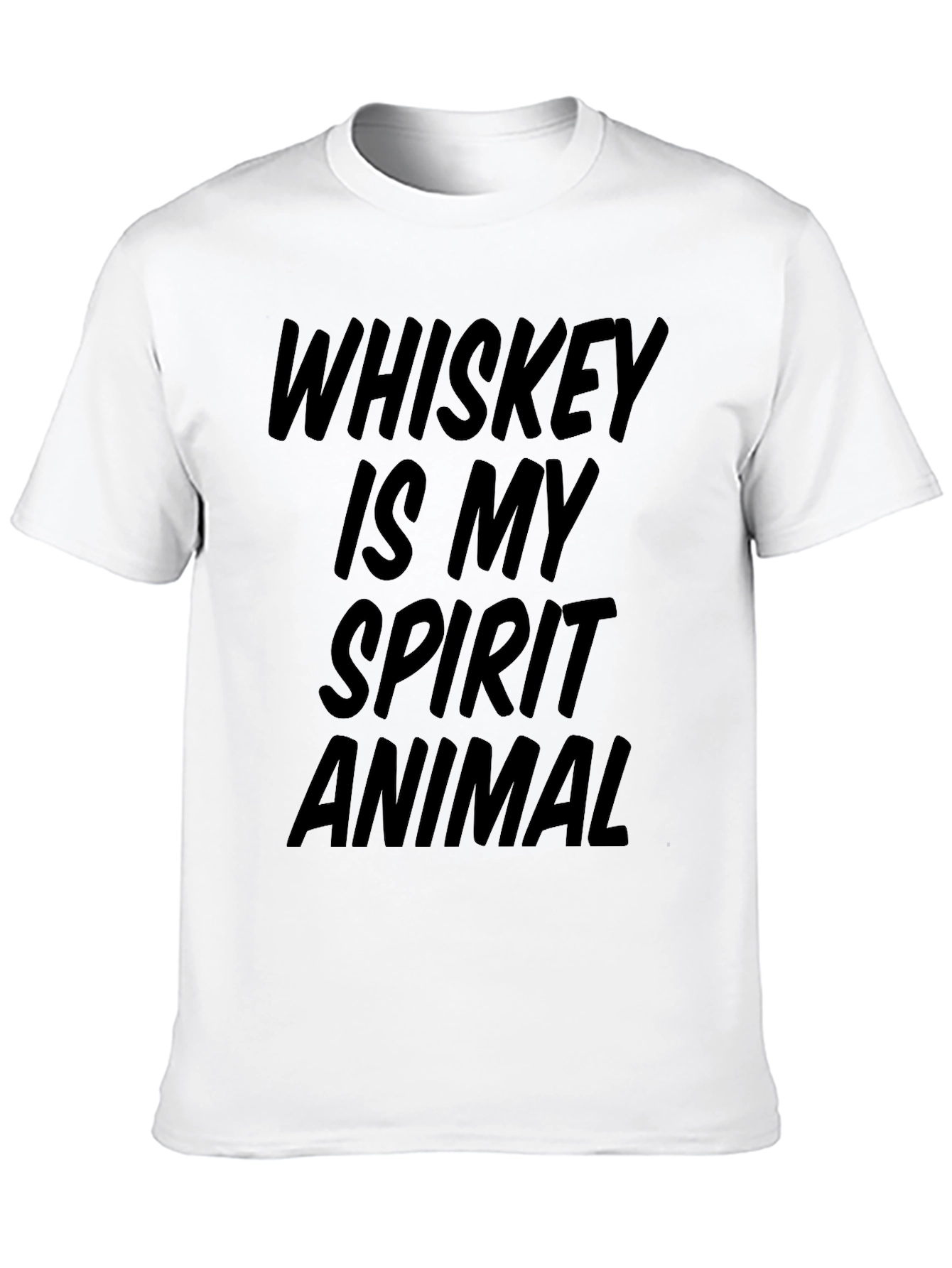 Whiskey Is My Spirit Animal Black T-Shirt