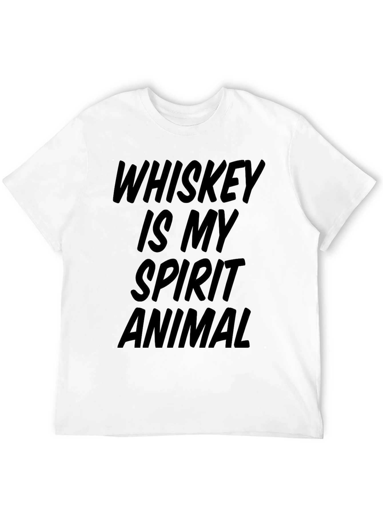 Whiskey Is My Spirit Animal Black T-Shirt