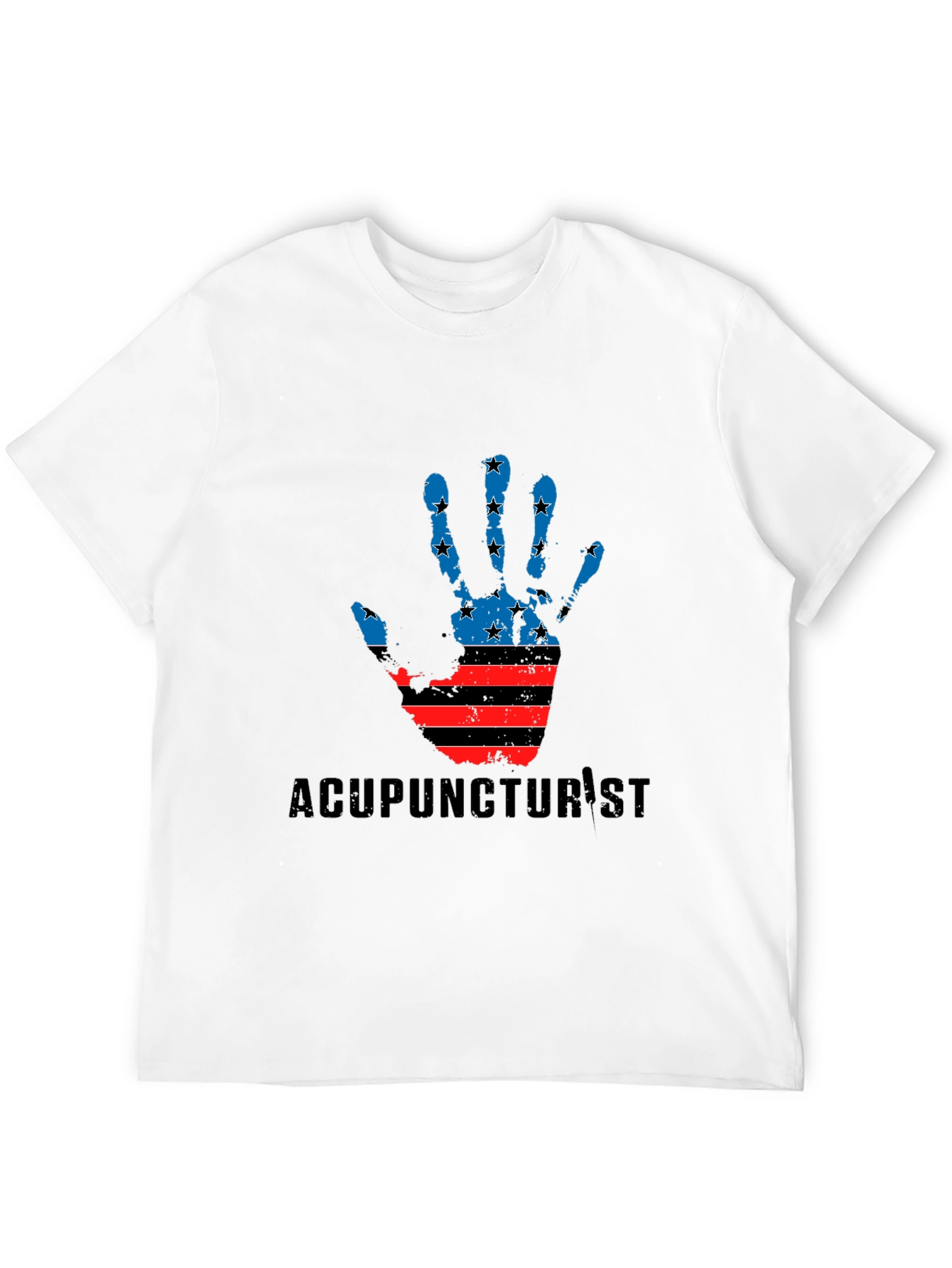Acupuncturist American Flag Hand T-Shirt