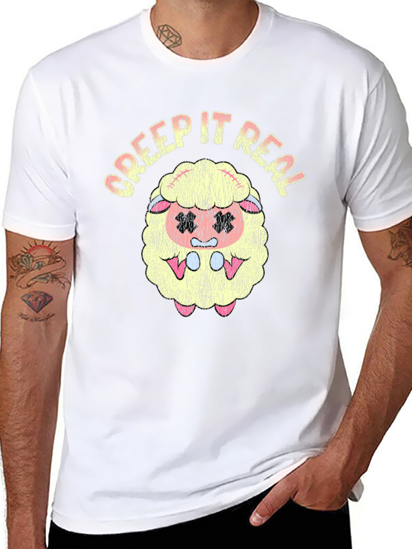Creep It Real Sheep Black T-Shirt