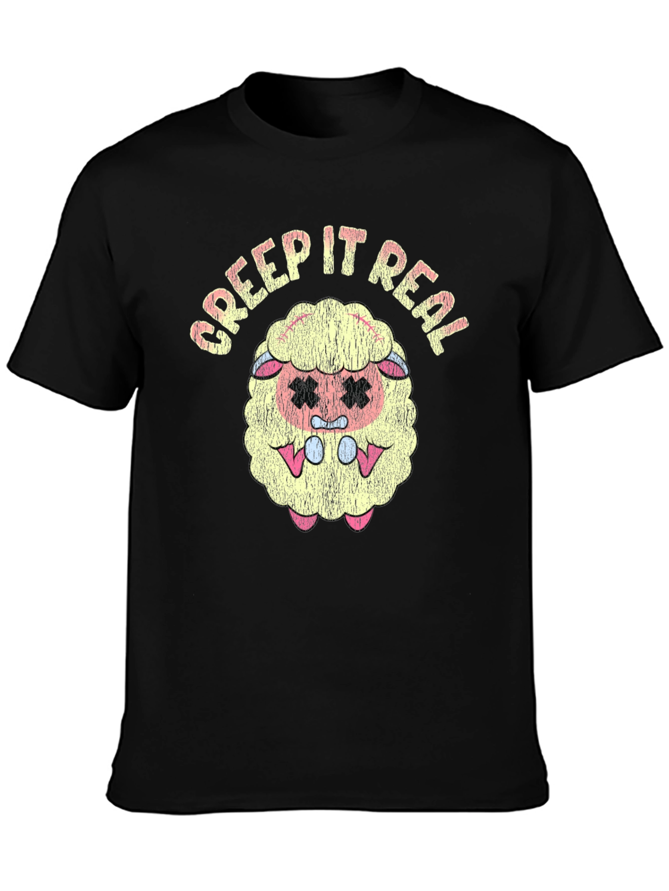 Creep It Real Sheep Black T-Shirt