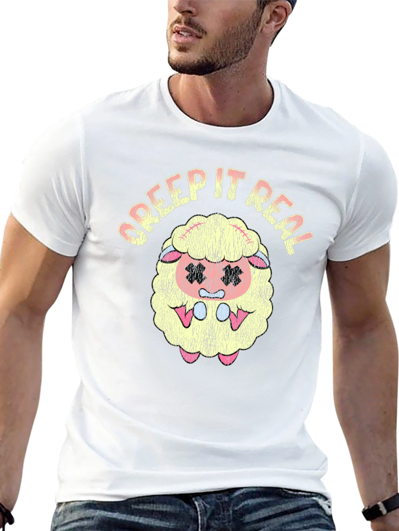 Creep It Real Sheep Black T-Shirt