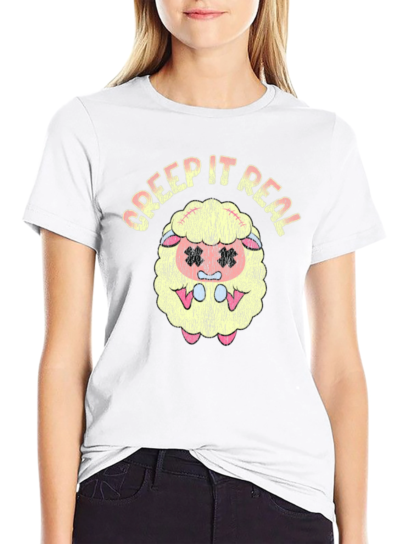 Creep It Real Sheep Black T-Shirt