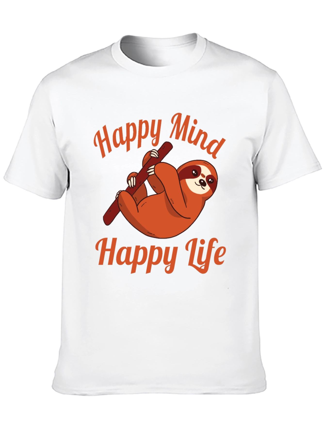 Happy Mind Happy Life Sloth Graphic Tee