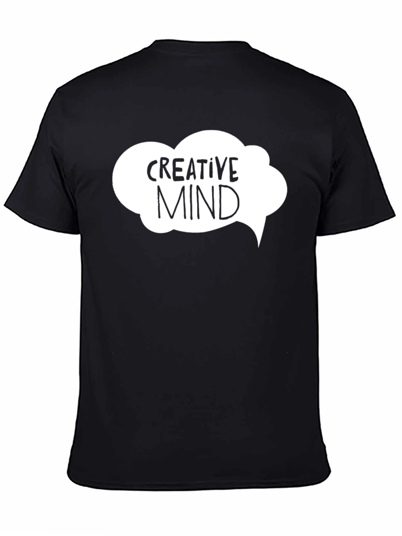 Creative Mind Graphic Tee - Black Cotton T-Shirt