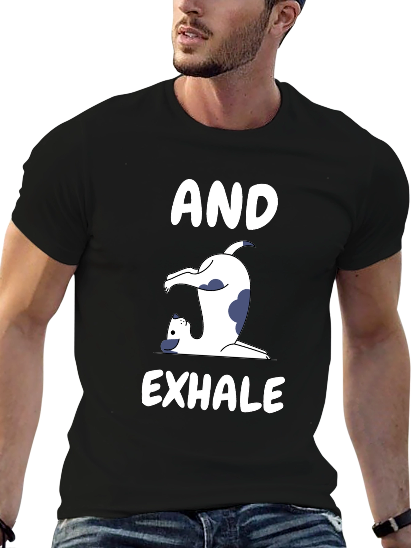 And Exhale Yoga Dog T-Shirt