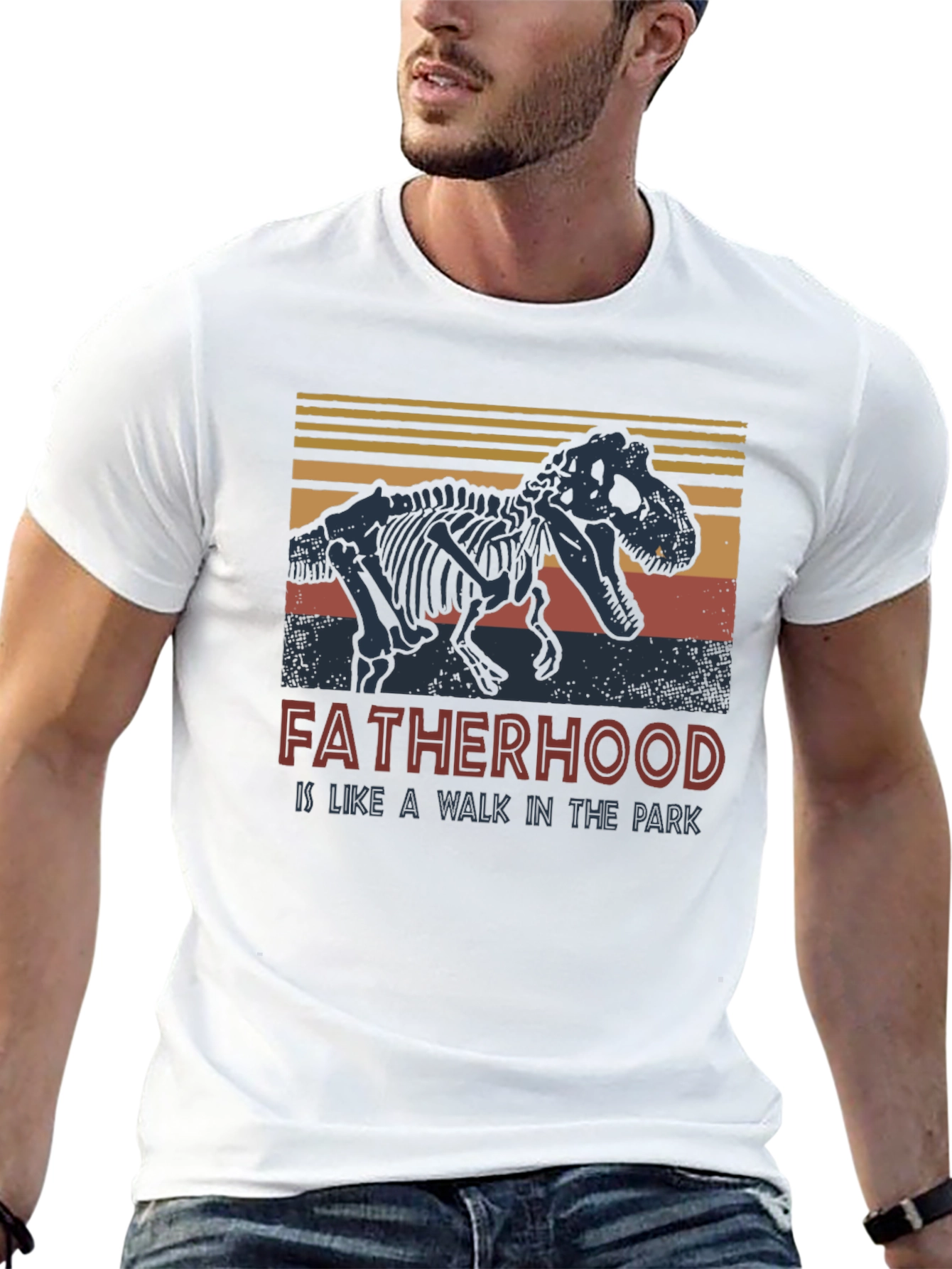 Fatherhood Dinosaur T-Shirt - Walk in the Park