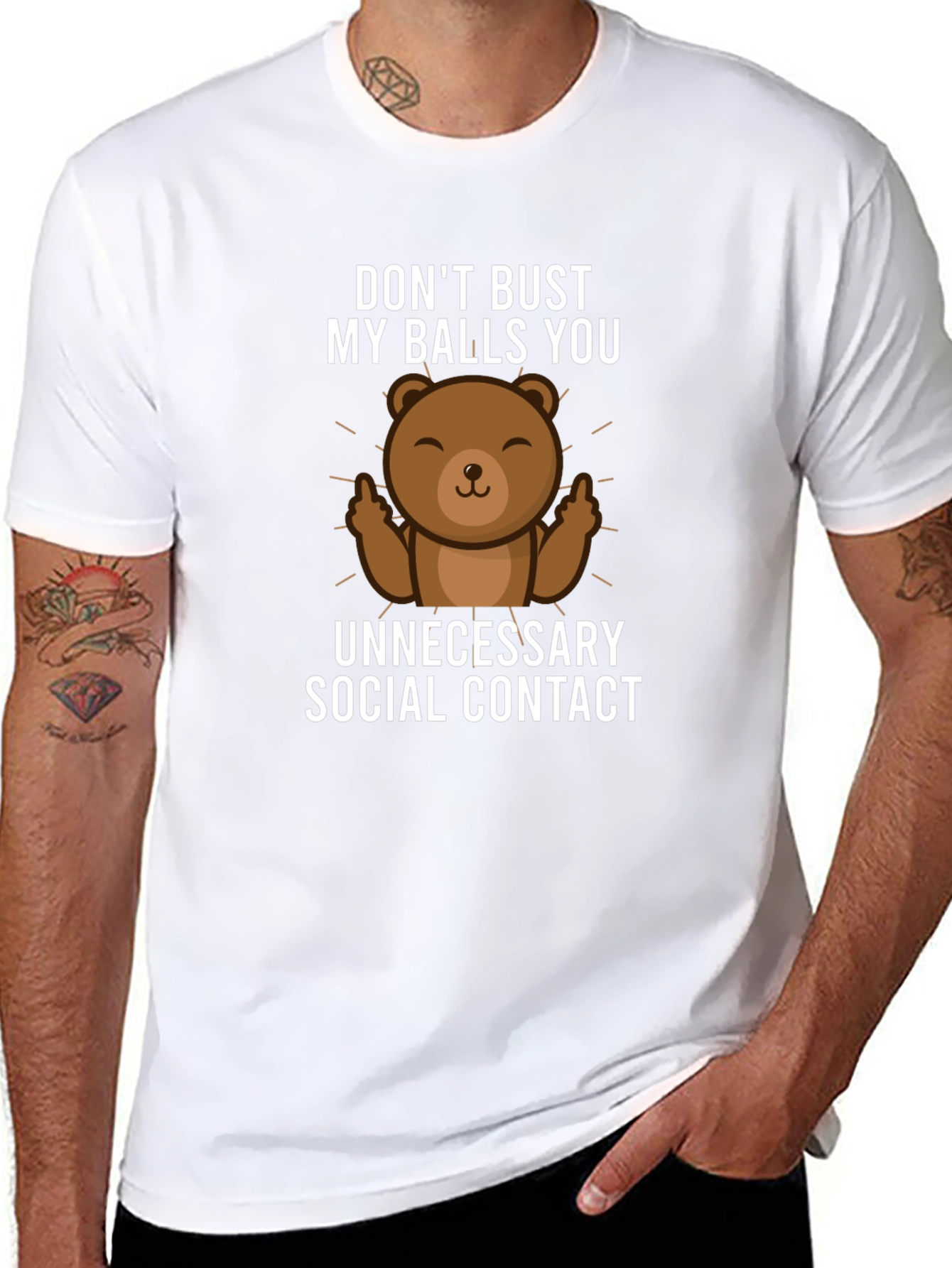Dont Bust My Balls Bear Graphic T-Shirt