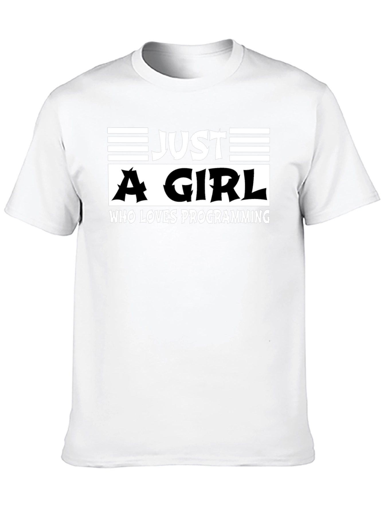 Just a Girl Who Loves Programming Black T-Shirt