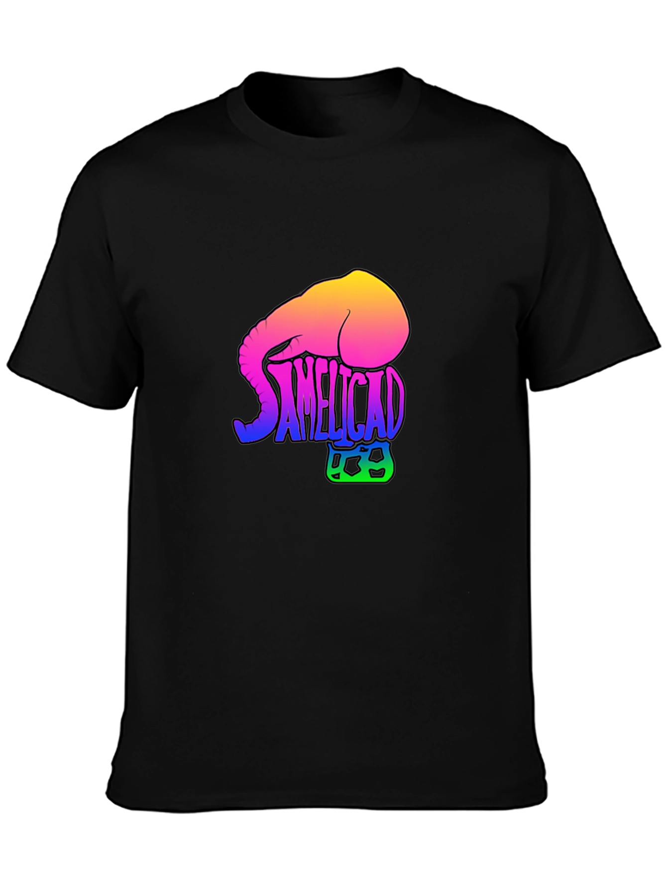 SAMELICAD Elephant Rainbow Graphic T-Shirt