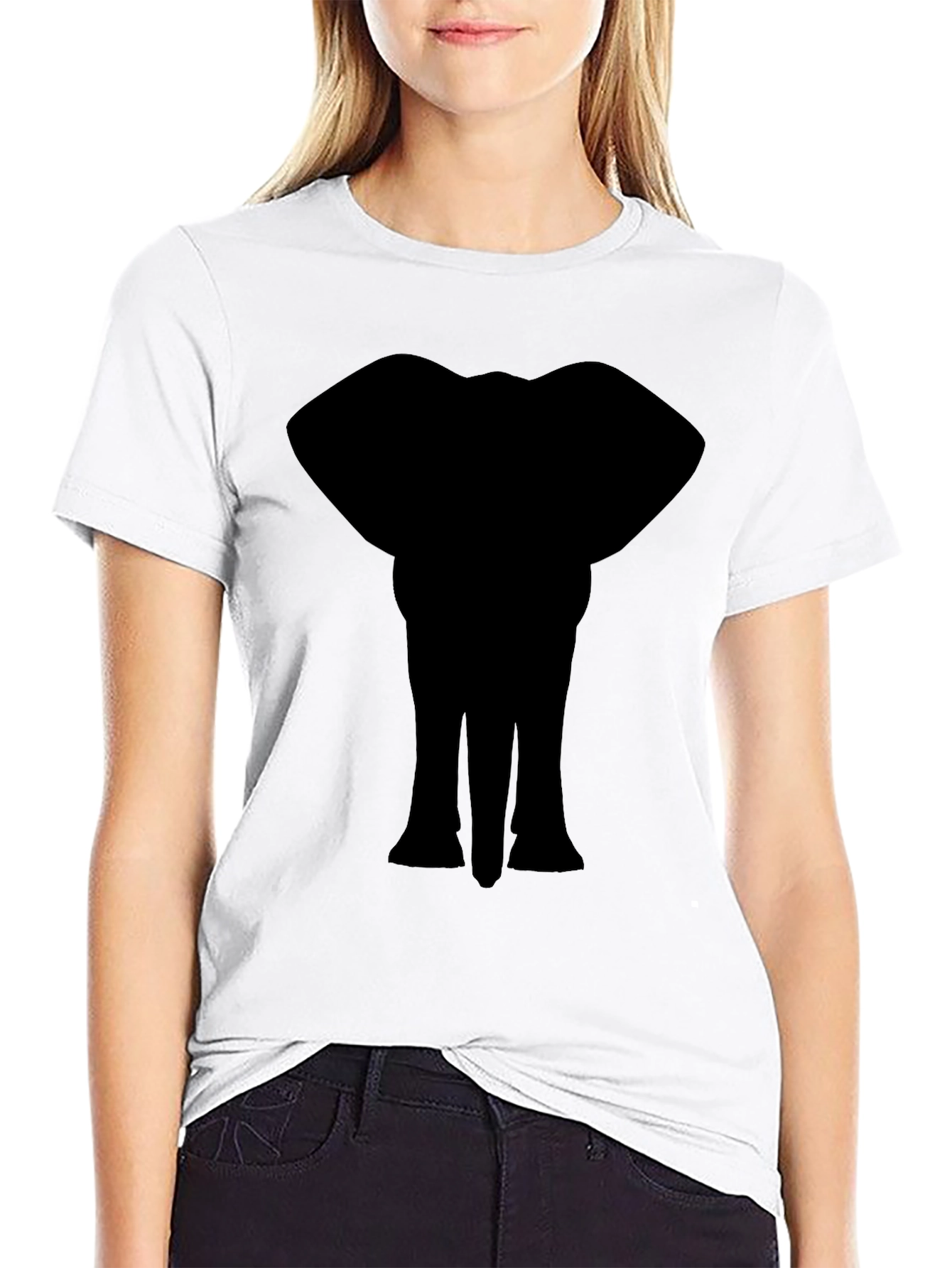 Elephant Silhouette T-Shirt - Modern Graphic Tee