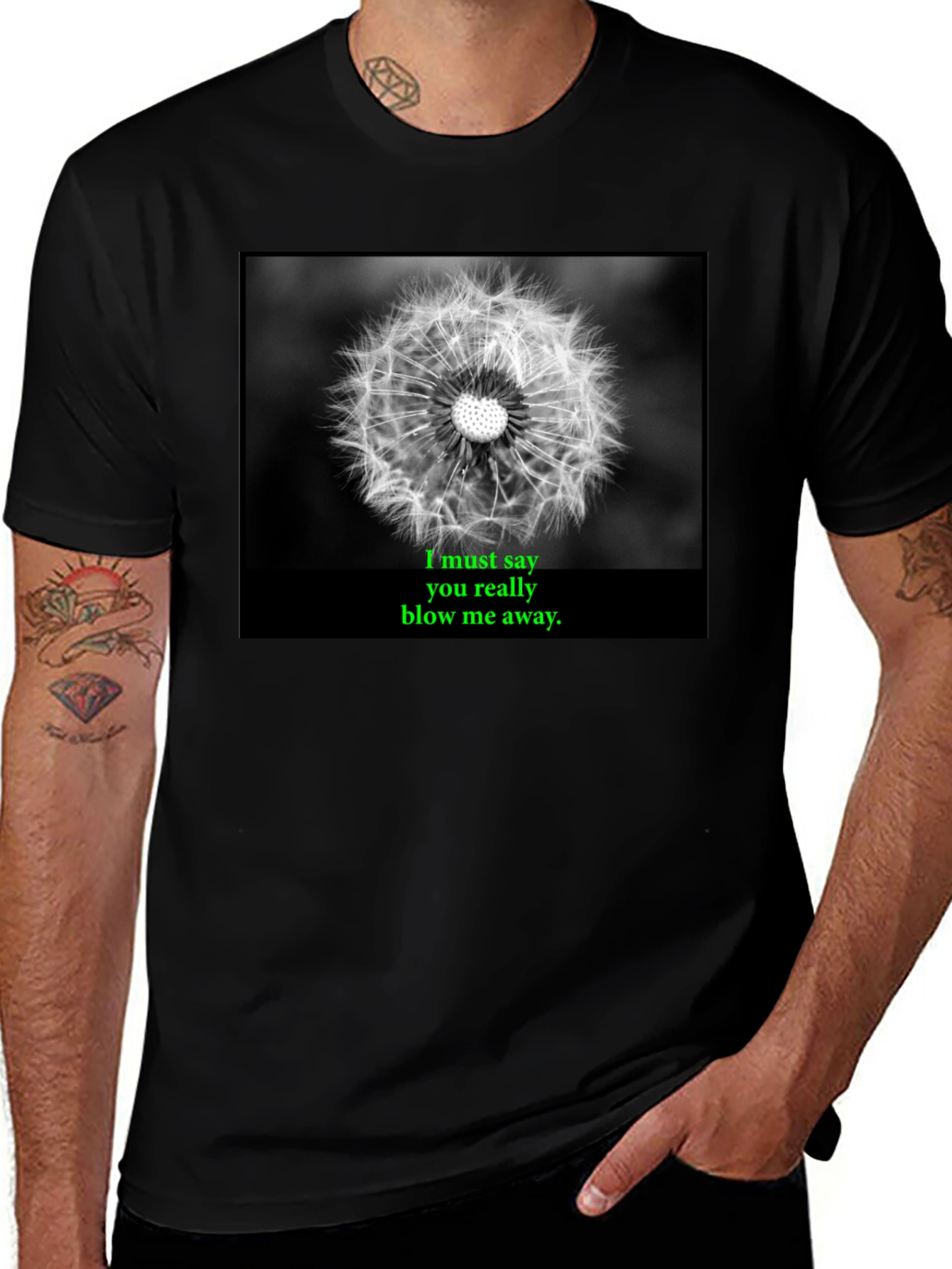 Dandelion Blow Me Away Graphic Tee