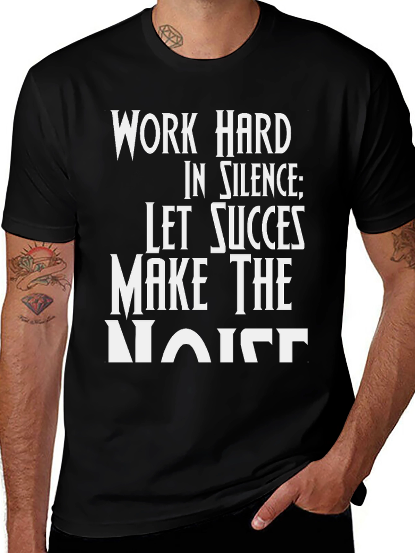 Motivational Work Hard Black T-Shirt