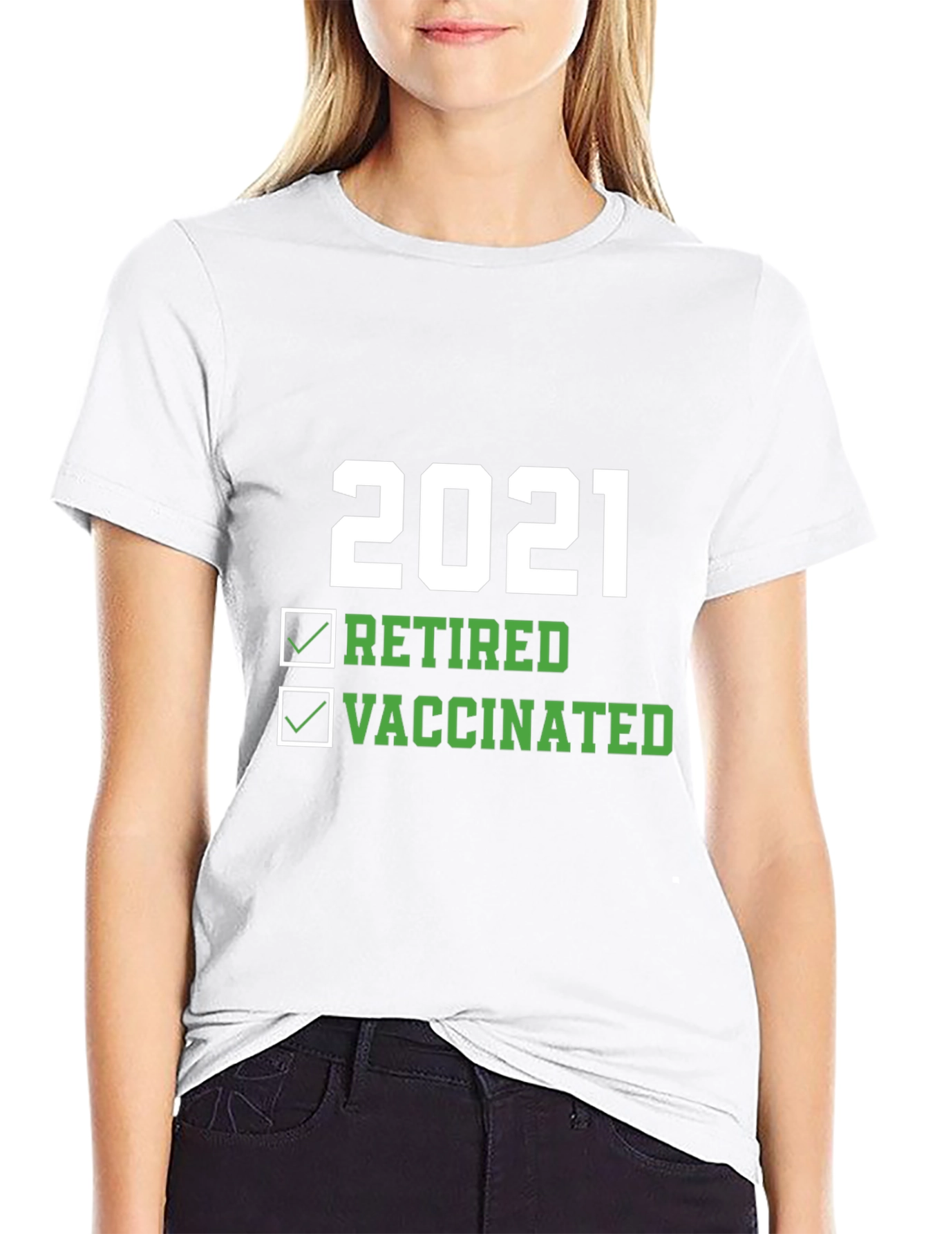 2021 Retired and Vaccinated Graphic T-Shirt
