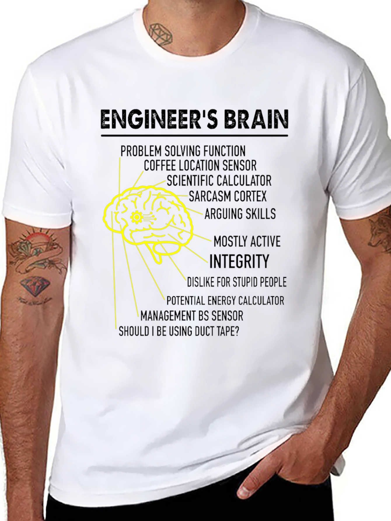 Engineers Brain T-Shirt - Funny Engineering Tee