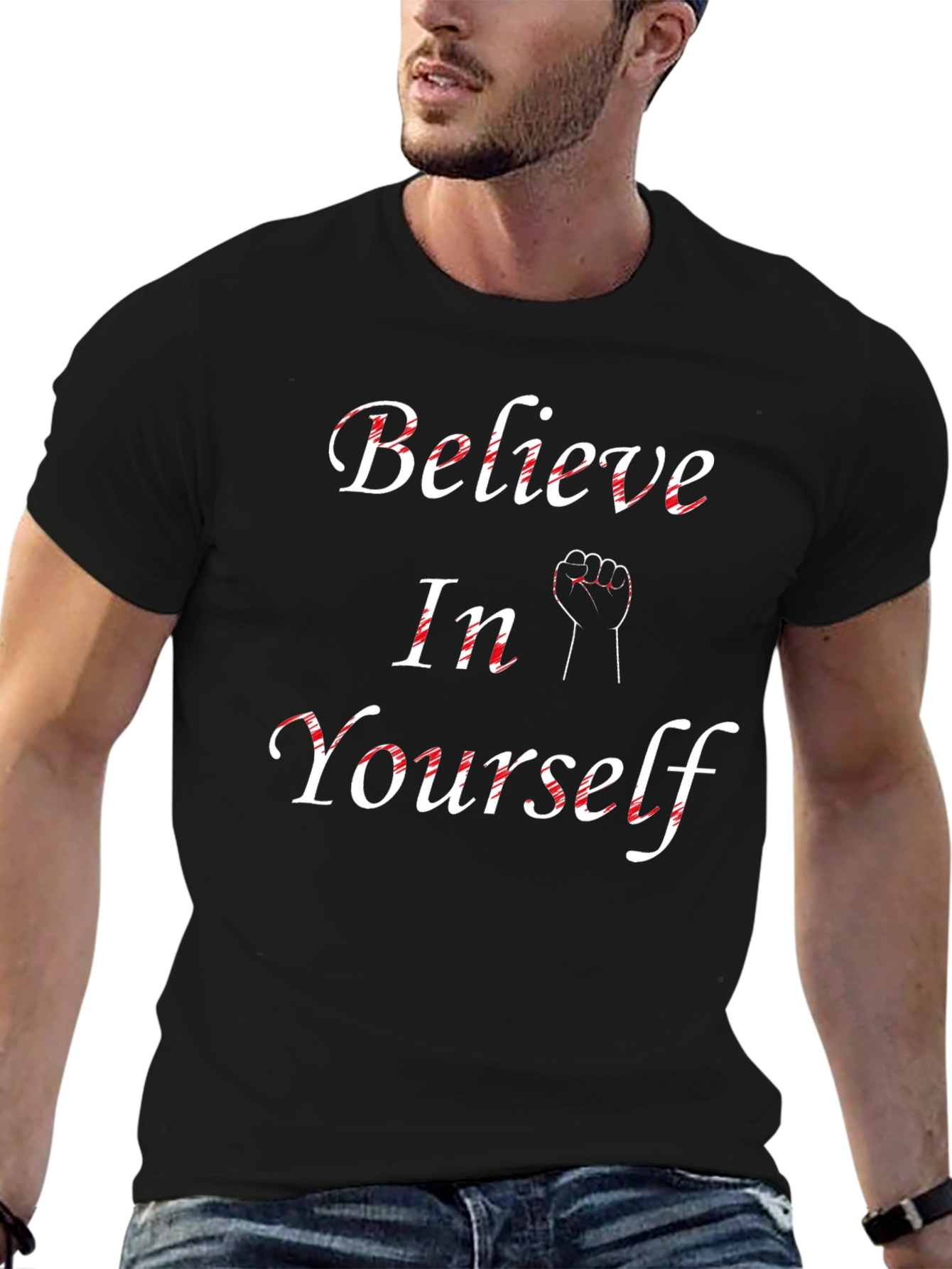 Believe In Yourself Black Graphic Tee