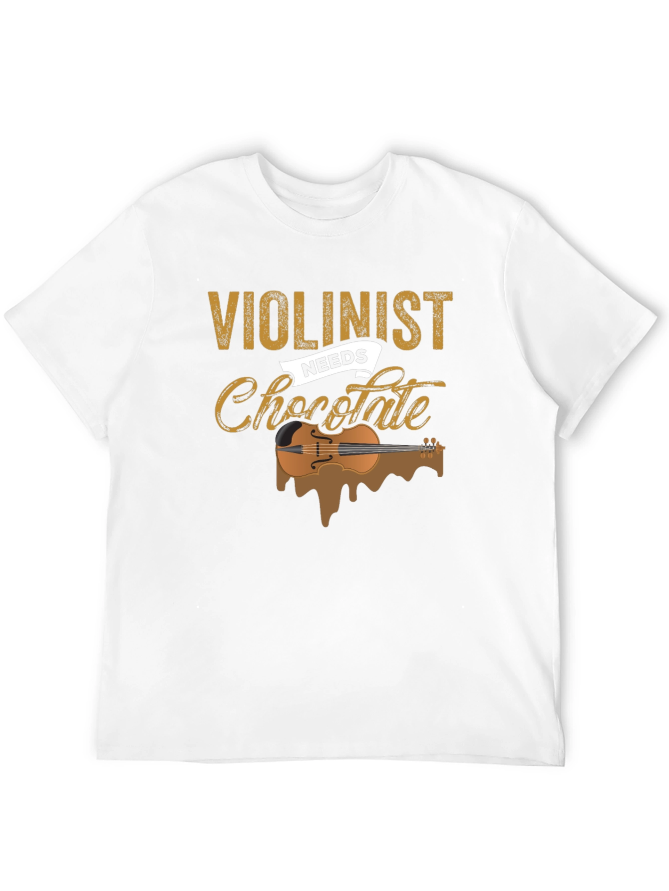 Violinist Needs Chocolate T-Shirt - Music Lover Tee