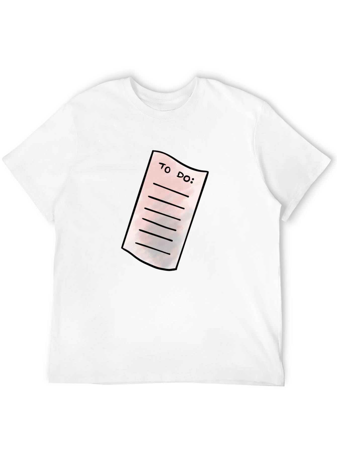Mens Black To-Do List Graphic T-Shirt