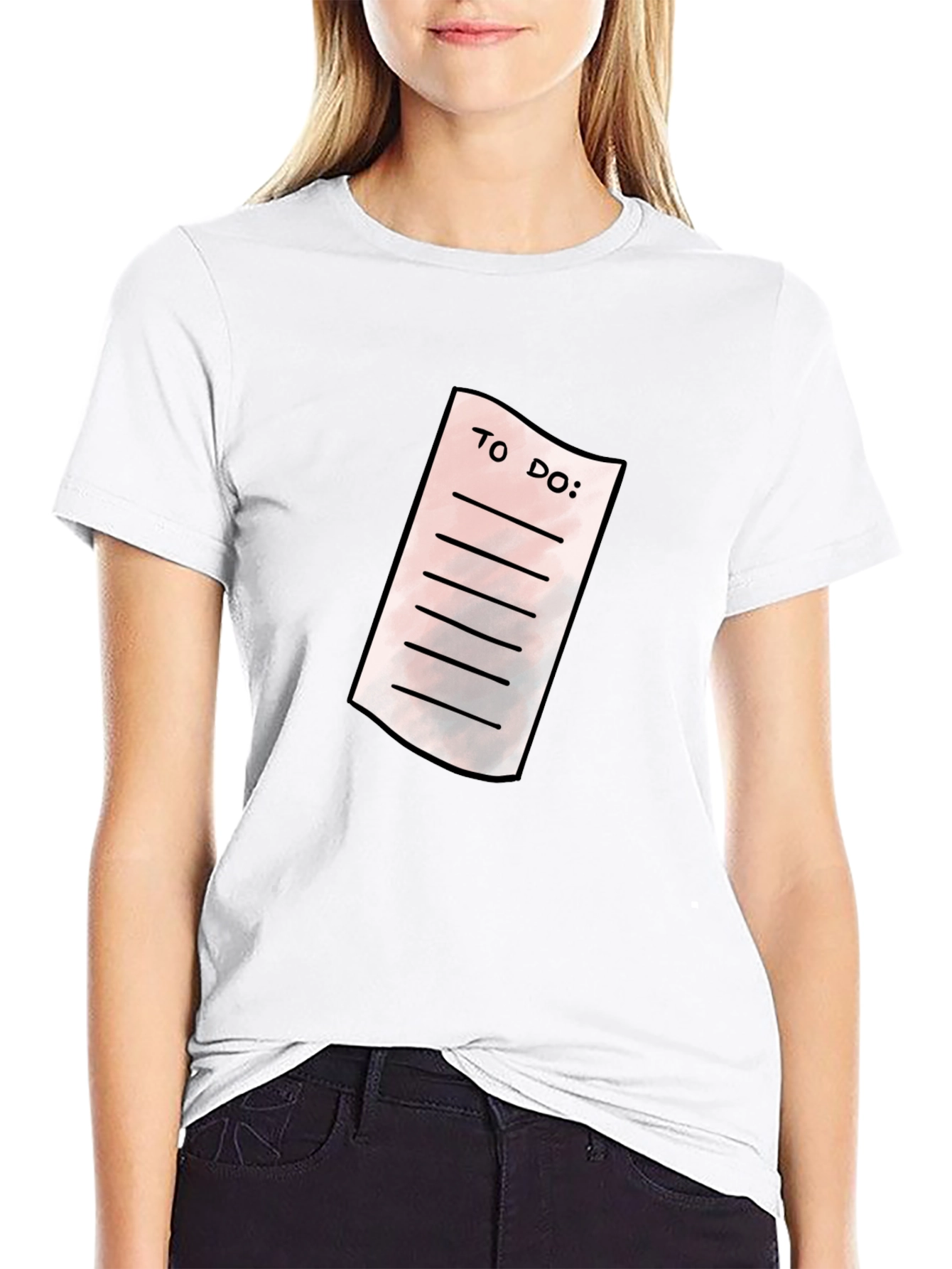 Mens Black To-Do List Graphic T-Shirt