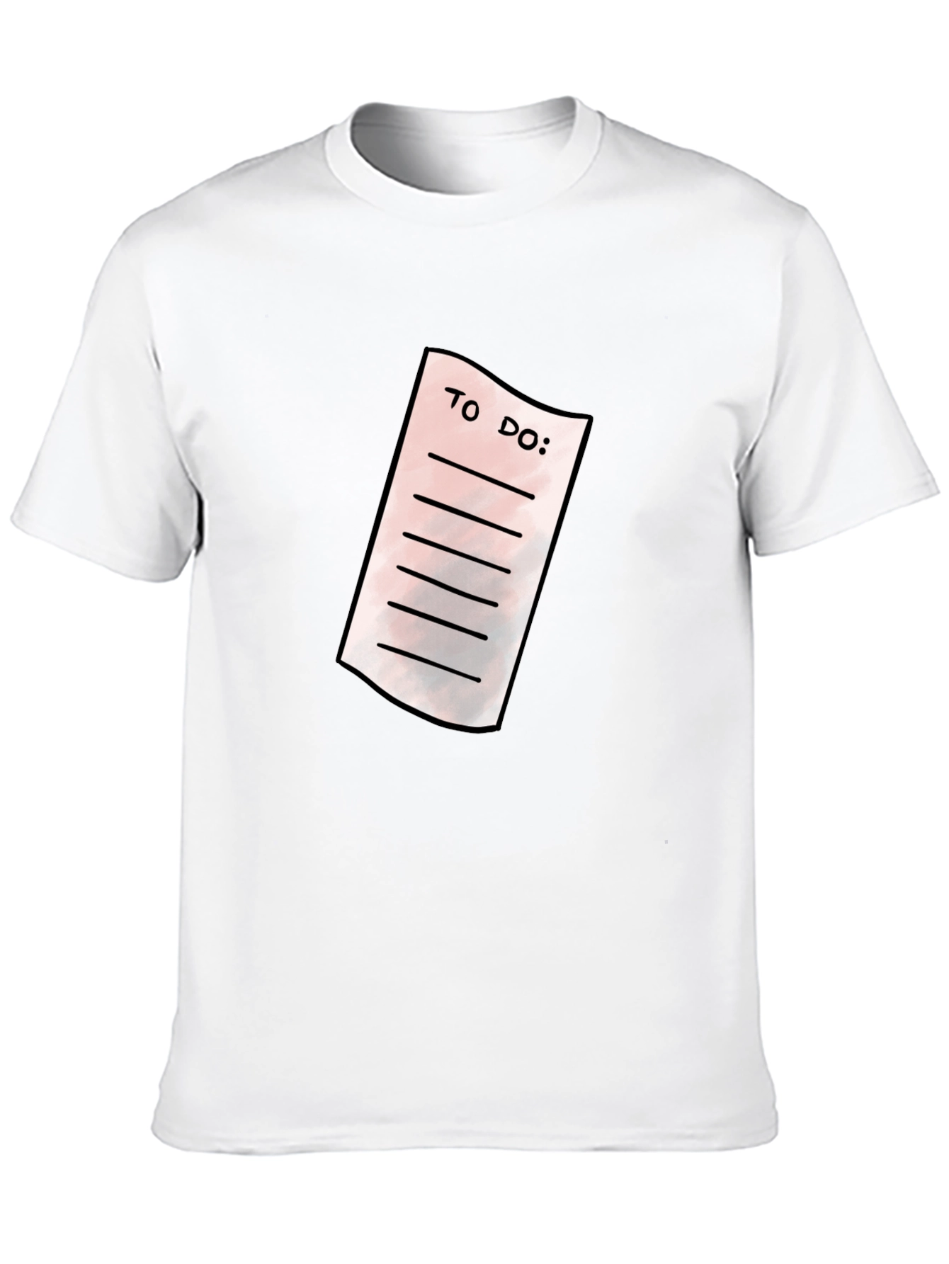 Mens Black To-Do List Graphic T-Shirt