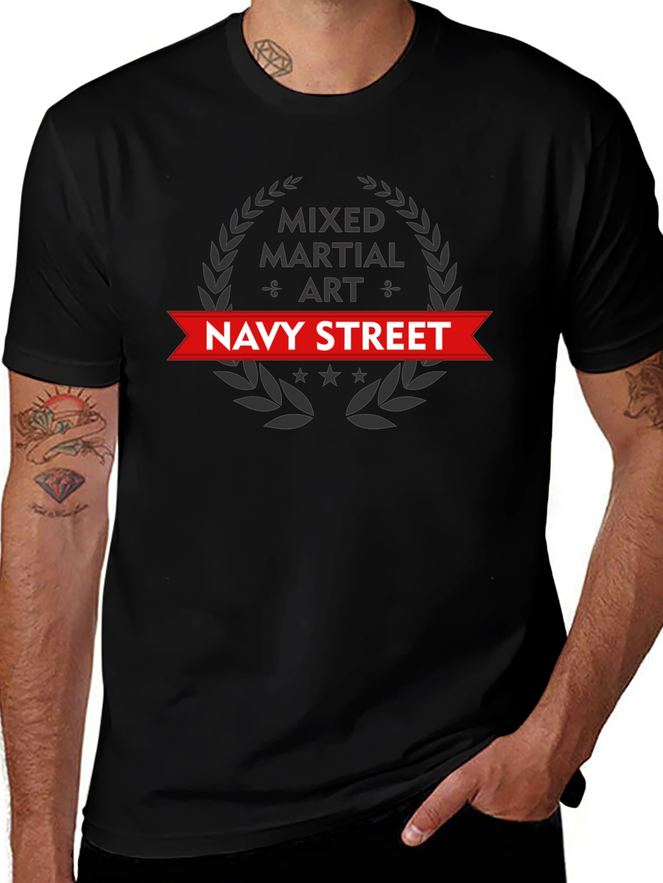 Navy Street Mixed Martial Arts Black T-Shirt