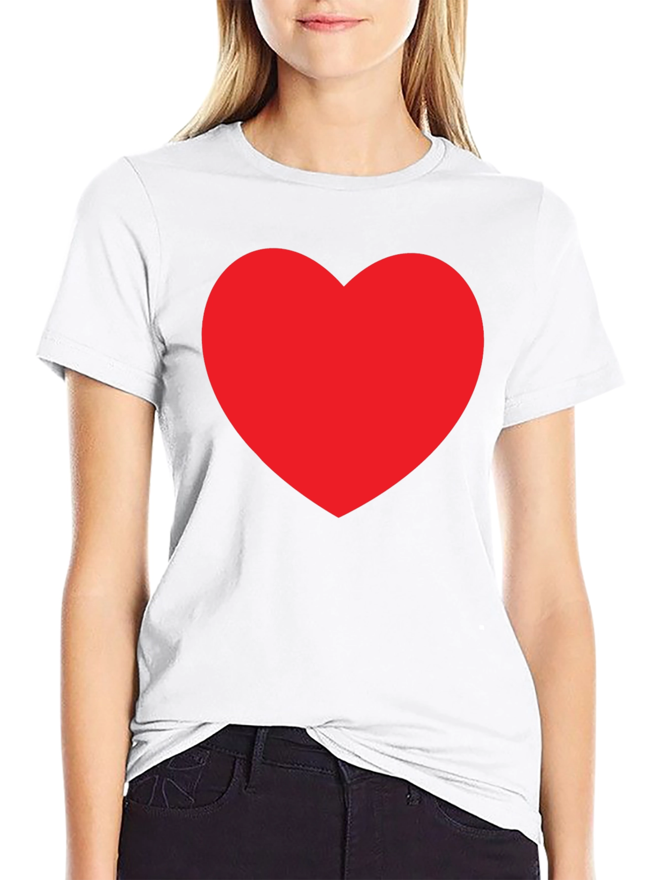 Bold Red Heart Graphic Tee - Classic Fit