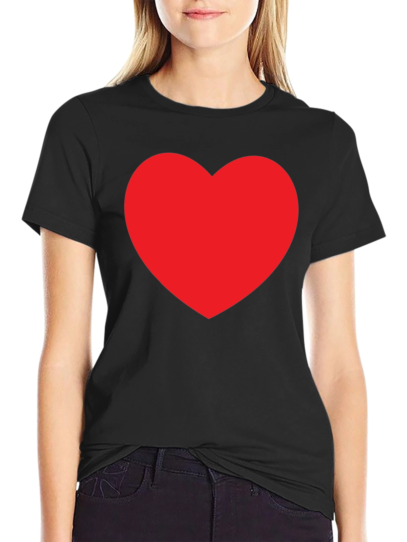 Bold Red Heart Graphic Tee - Classic Fit