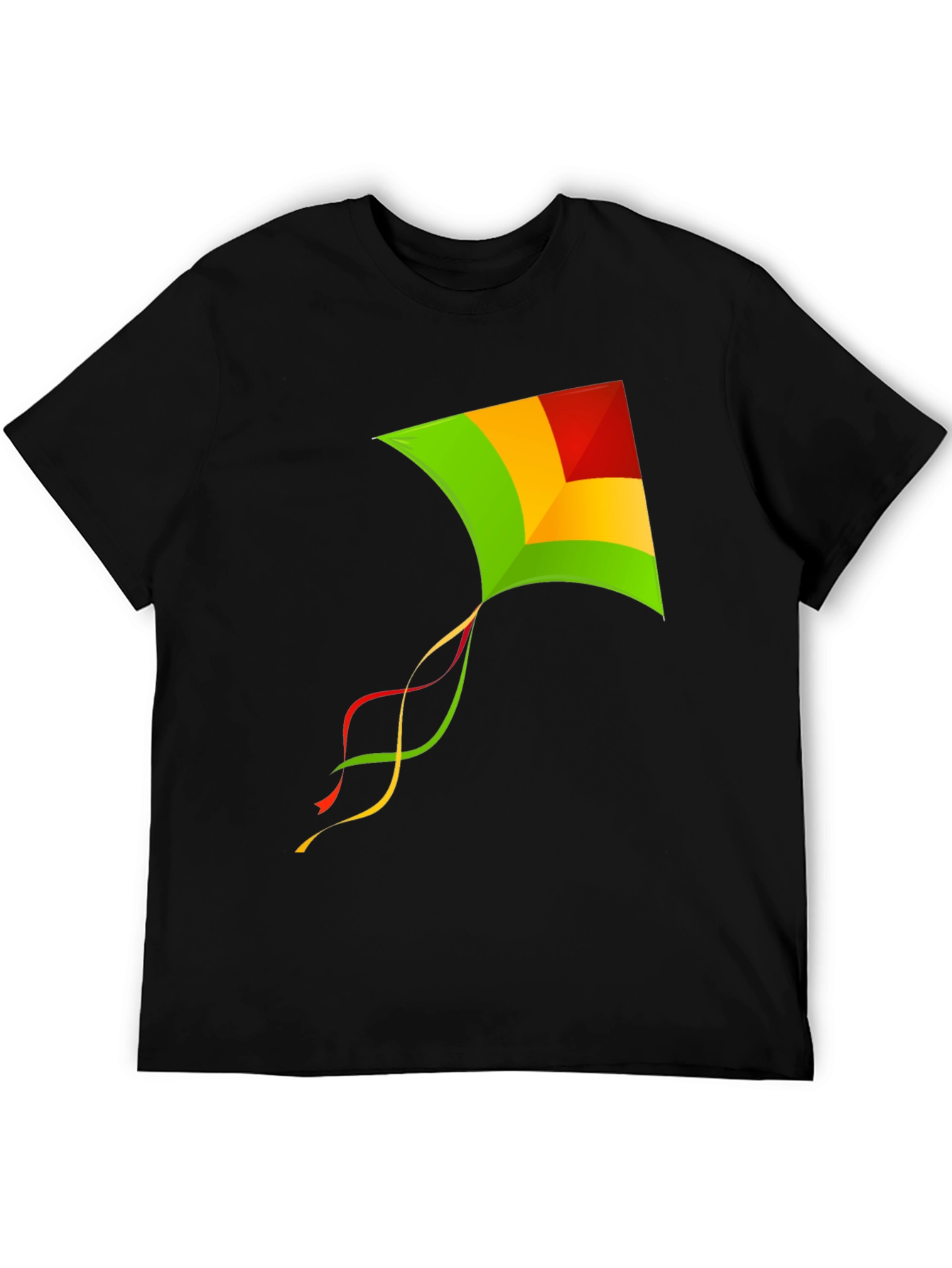 Kite Graphic Tee - Stylish Mens Black T-Shirt