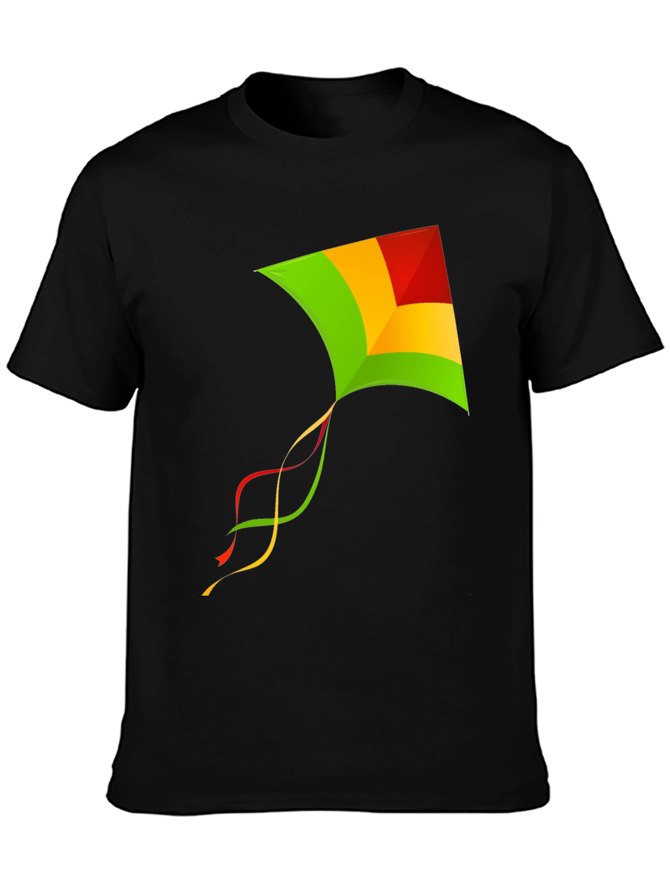 Kite Graphic Tee - Stylish Mens Black T-Shirt