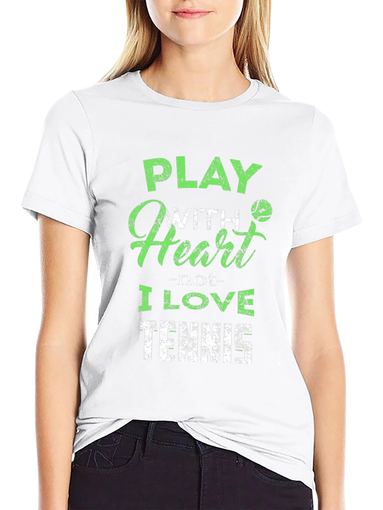 Play Tennis With Heart Graphic Tee