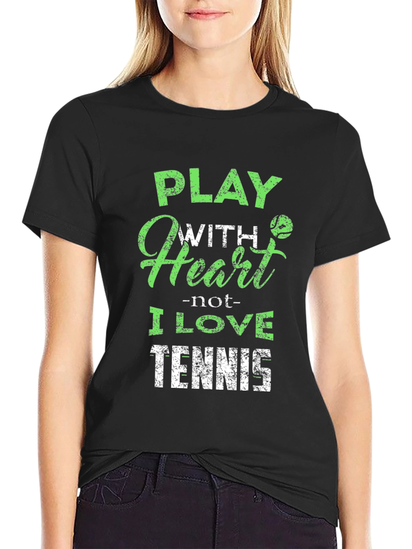 Play Tennis With Heart Graphic Tee