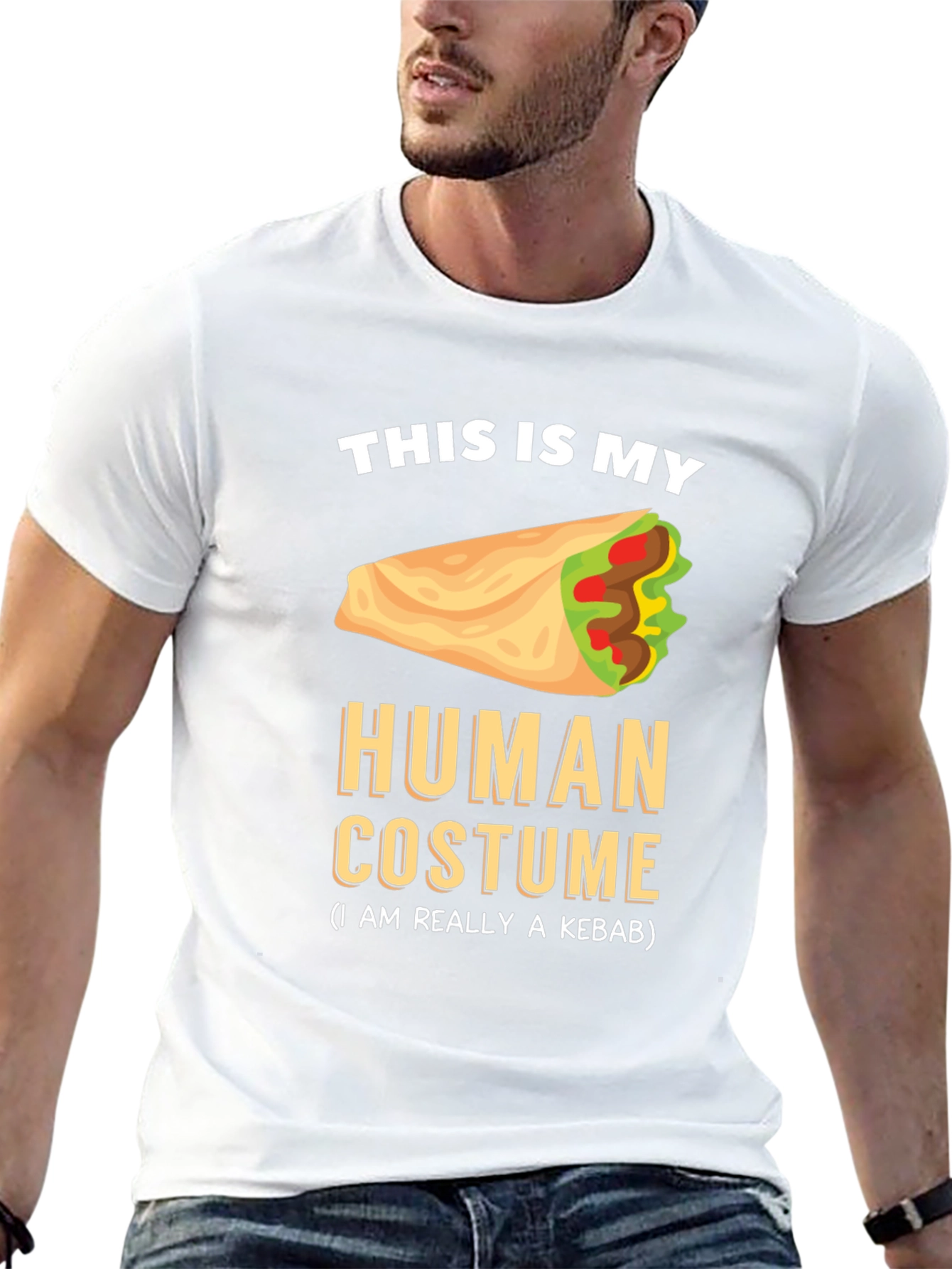 Kebab Costume Graphic Tee - Funny Foodie T-Shirt