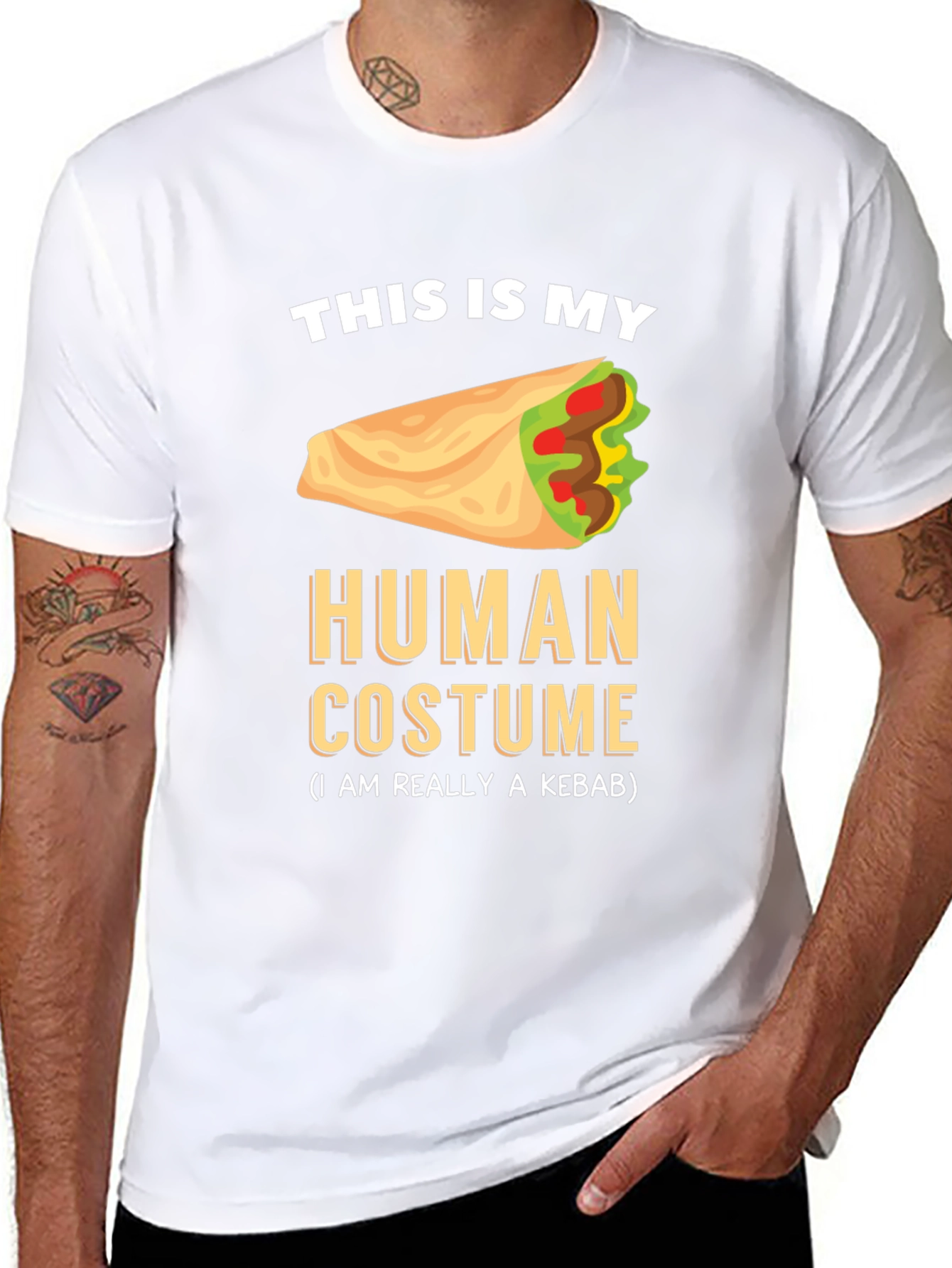 Kebab Costume Graphic Tee - Funny Foodie T-Shirt