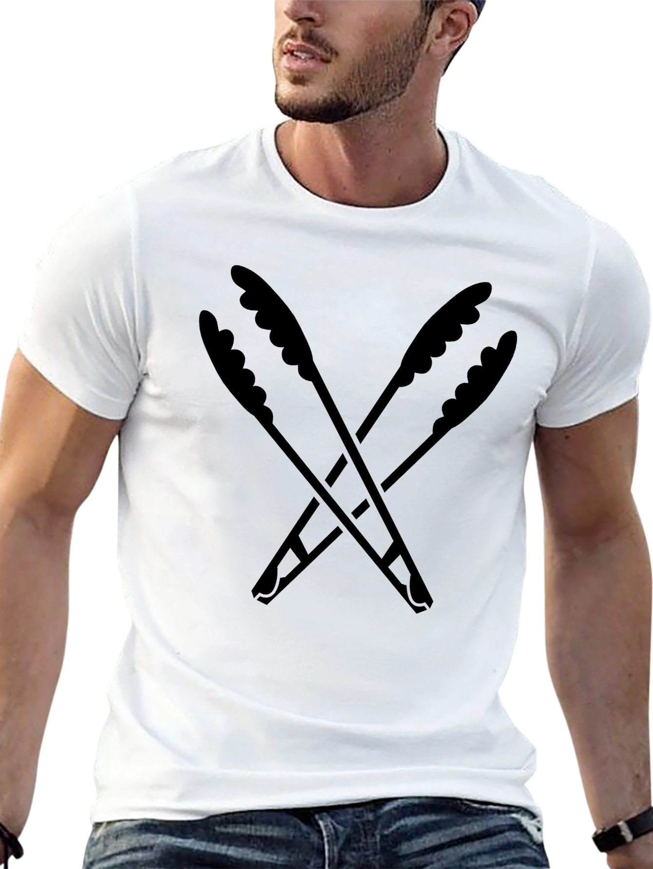BBQ Tongs Graphic T-Shirt - Grilling Lovers Tee