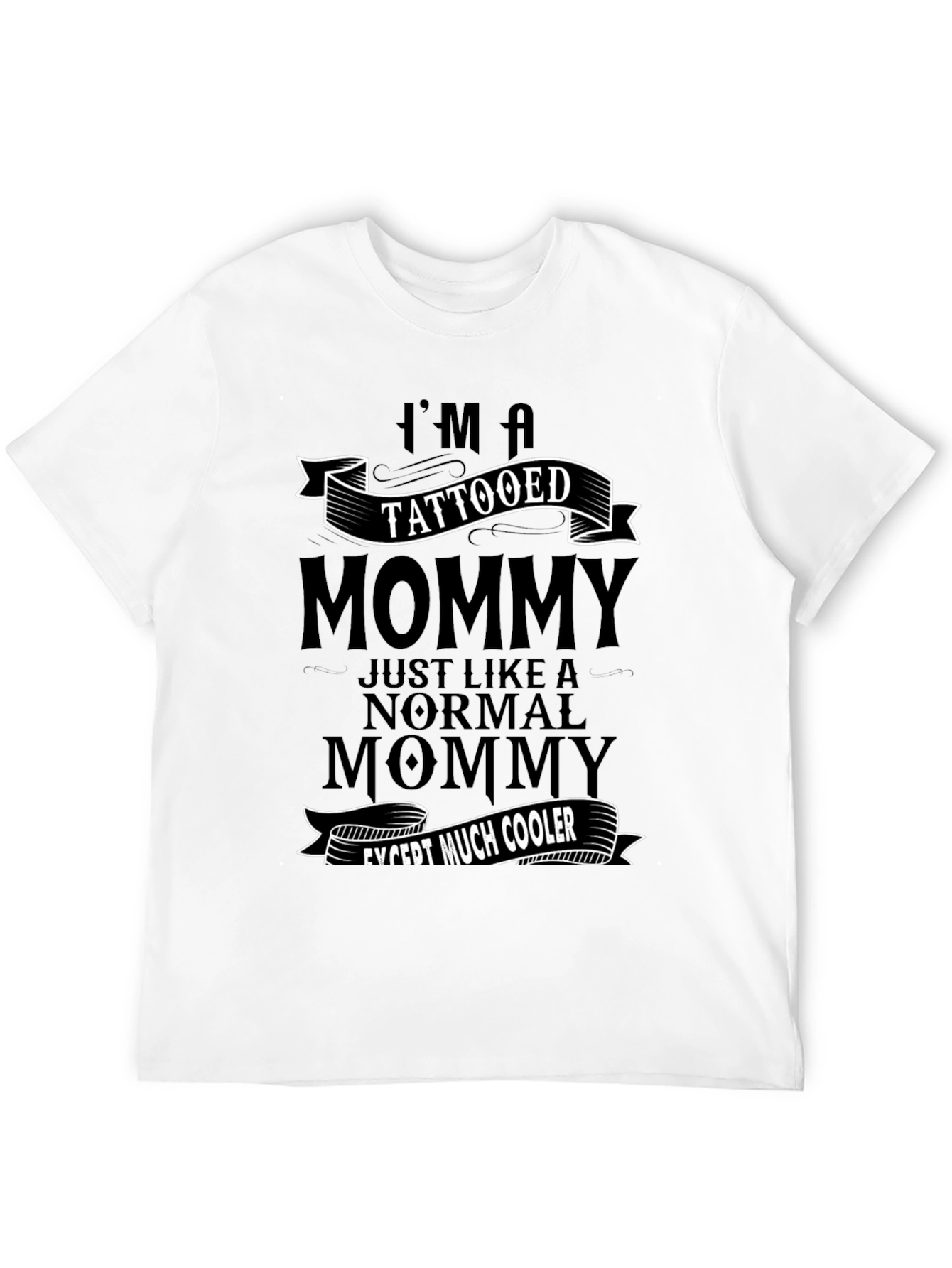 Tattooed Mommy Black Graphic T-Shirt