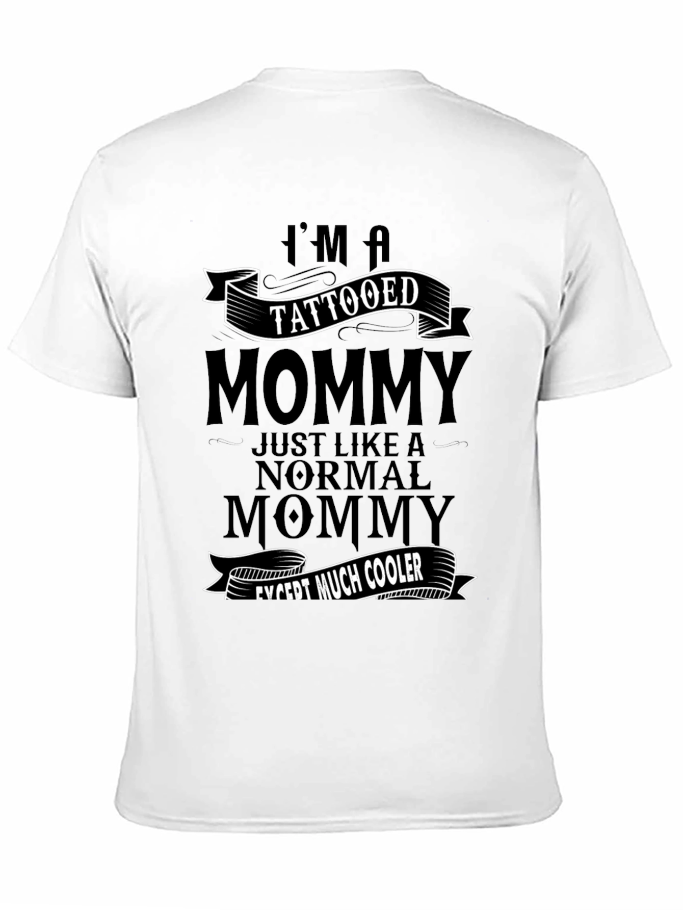 Tattooed Mommy Black Graphic T-Shirt