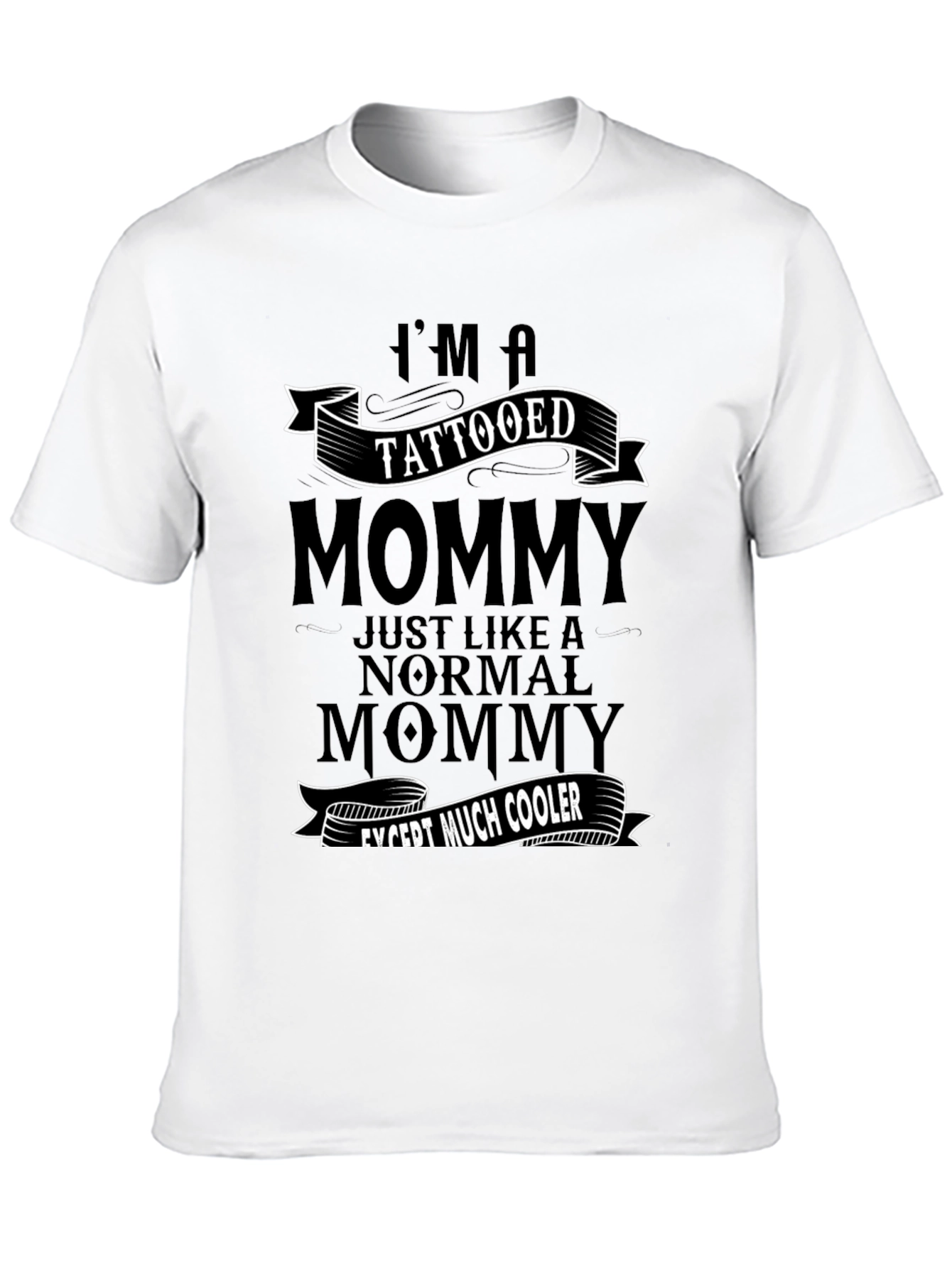 Tattooed Mommy Black Graphic T-Shirt