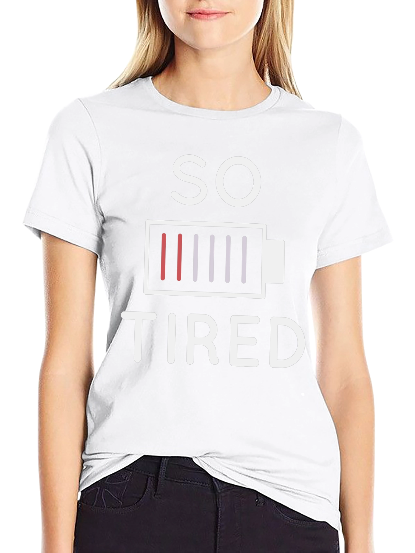 So Tired Graphic T-Shirt - Low Battery Design