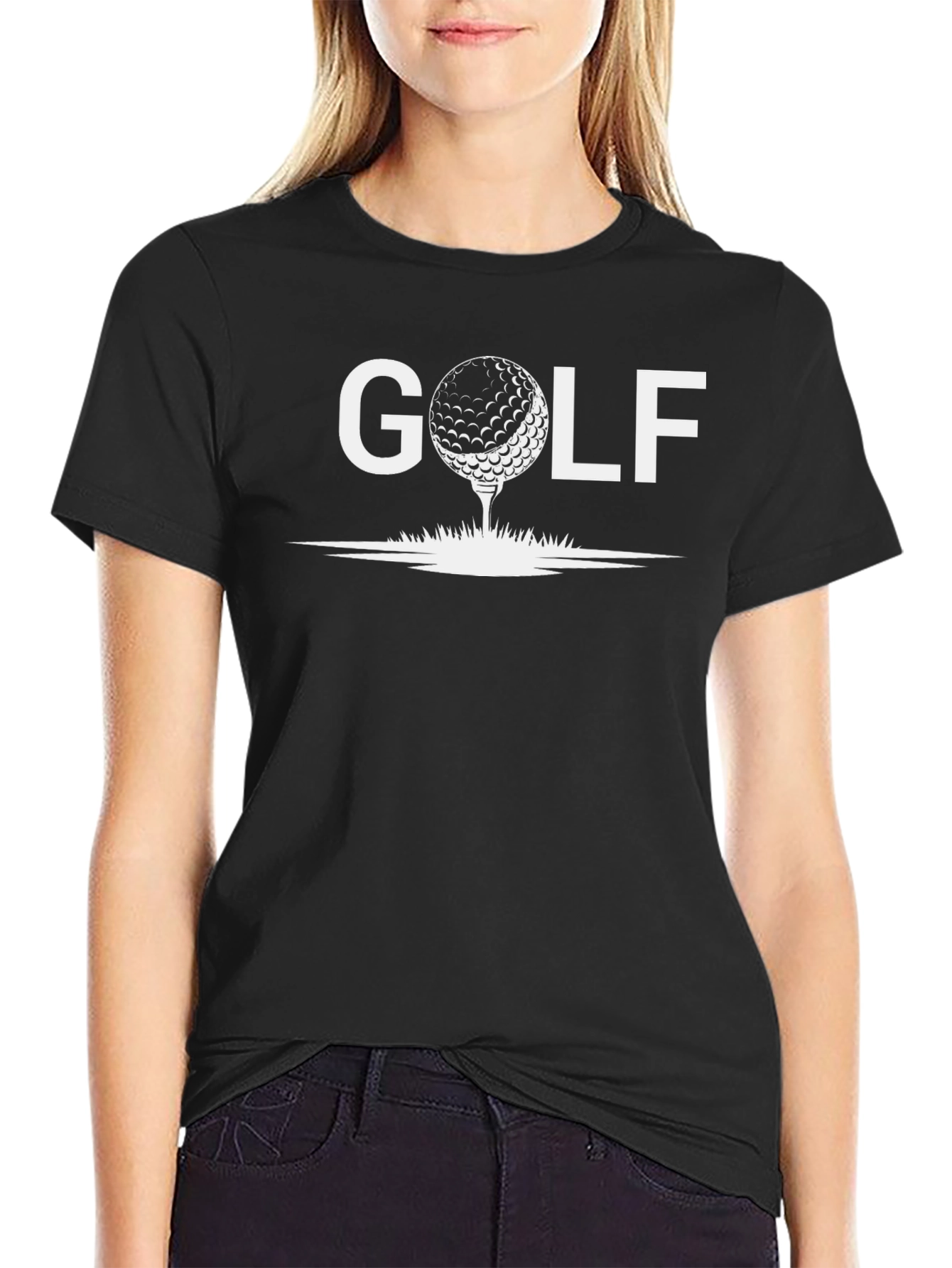 Golf Tee Graphic T-Shirt - Black