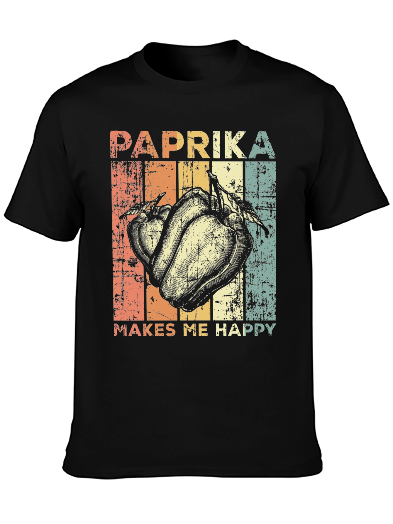 Paprika Makes Me Happy T-Shirt - Retro Style